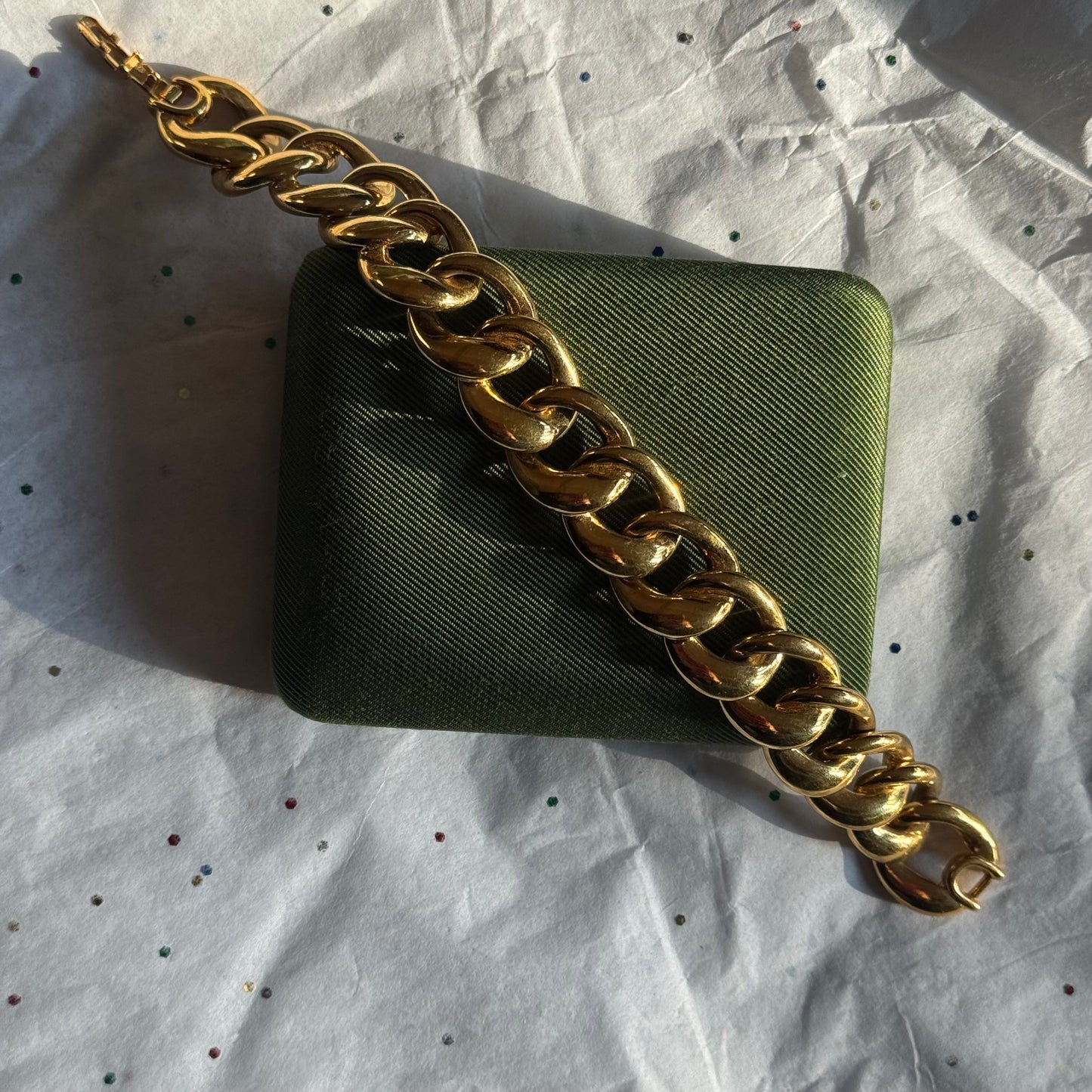 Vintage Monet Gold Chain Bracelet