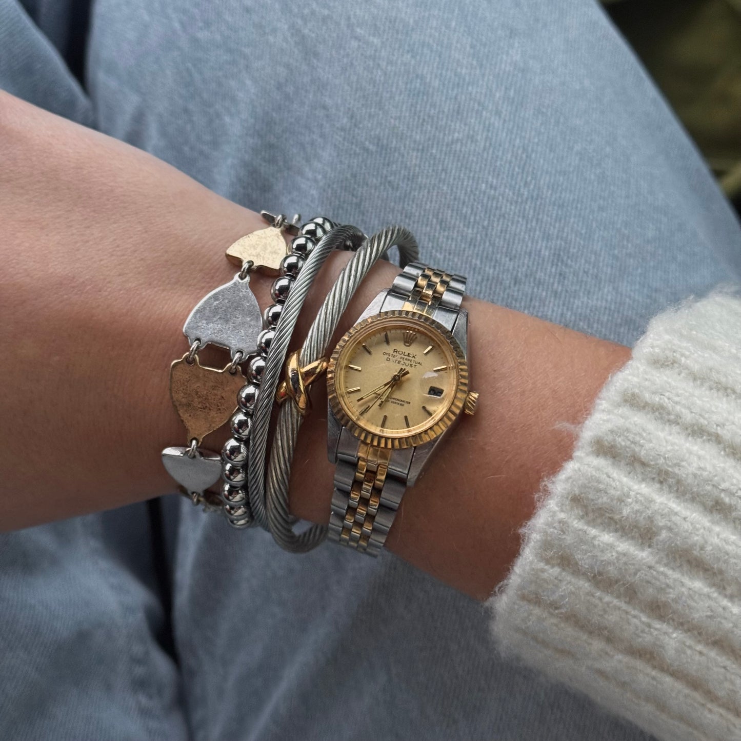 Silver Cable Bracelet