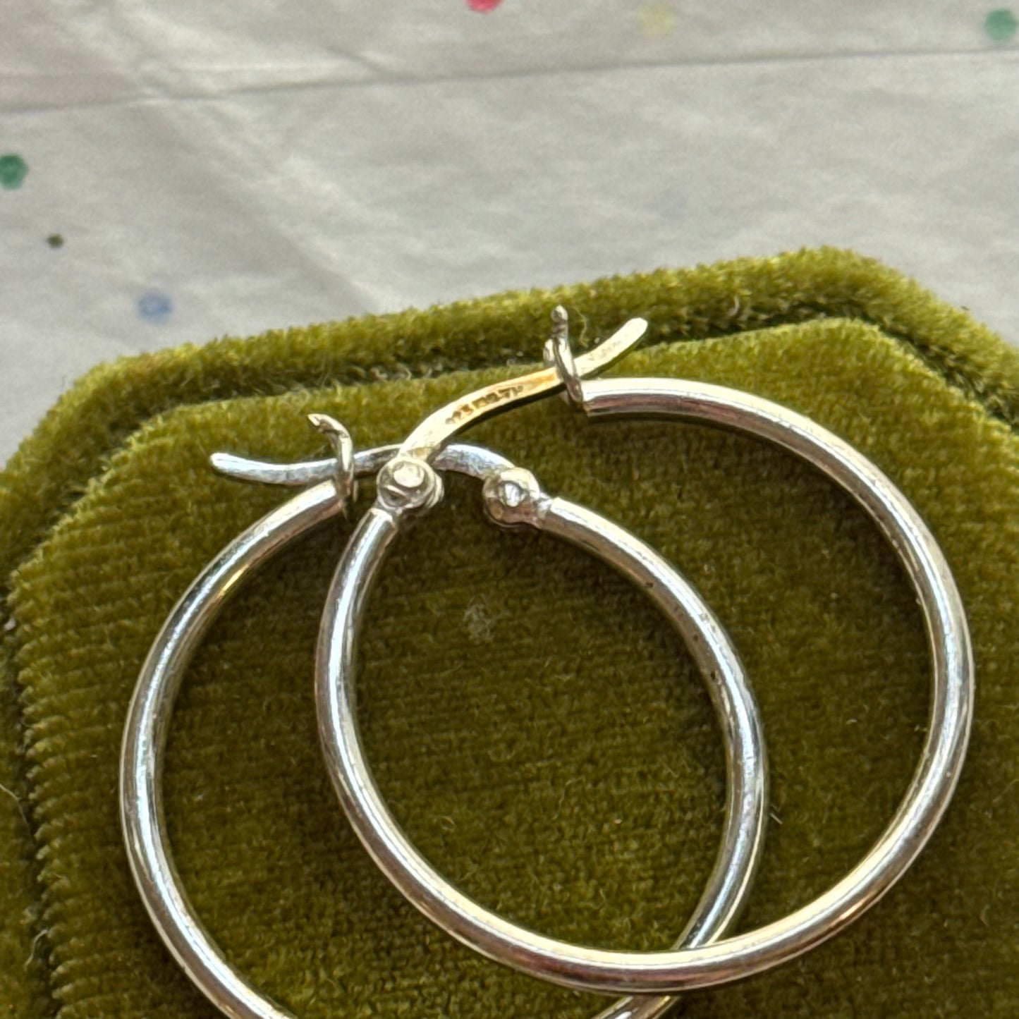 Vintage Sterling Silver Hoop Earrings