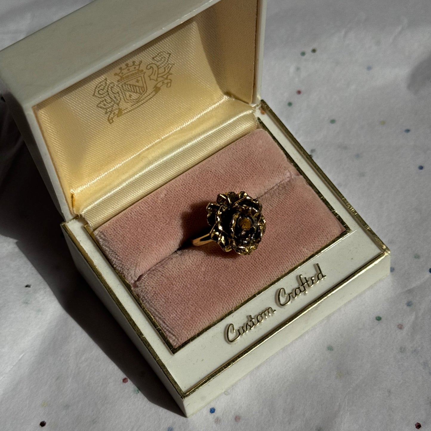 Vintage Gold Rose Ring