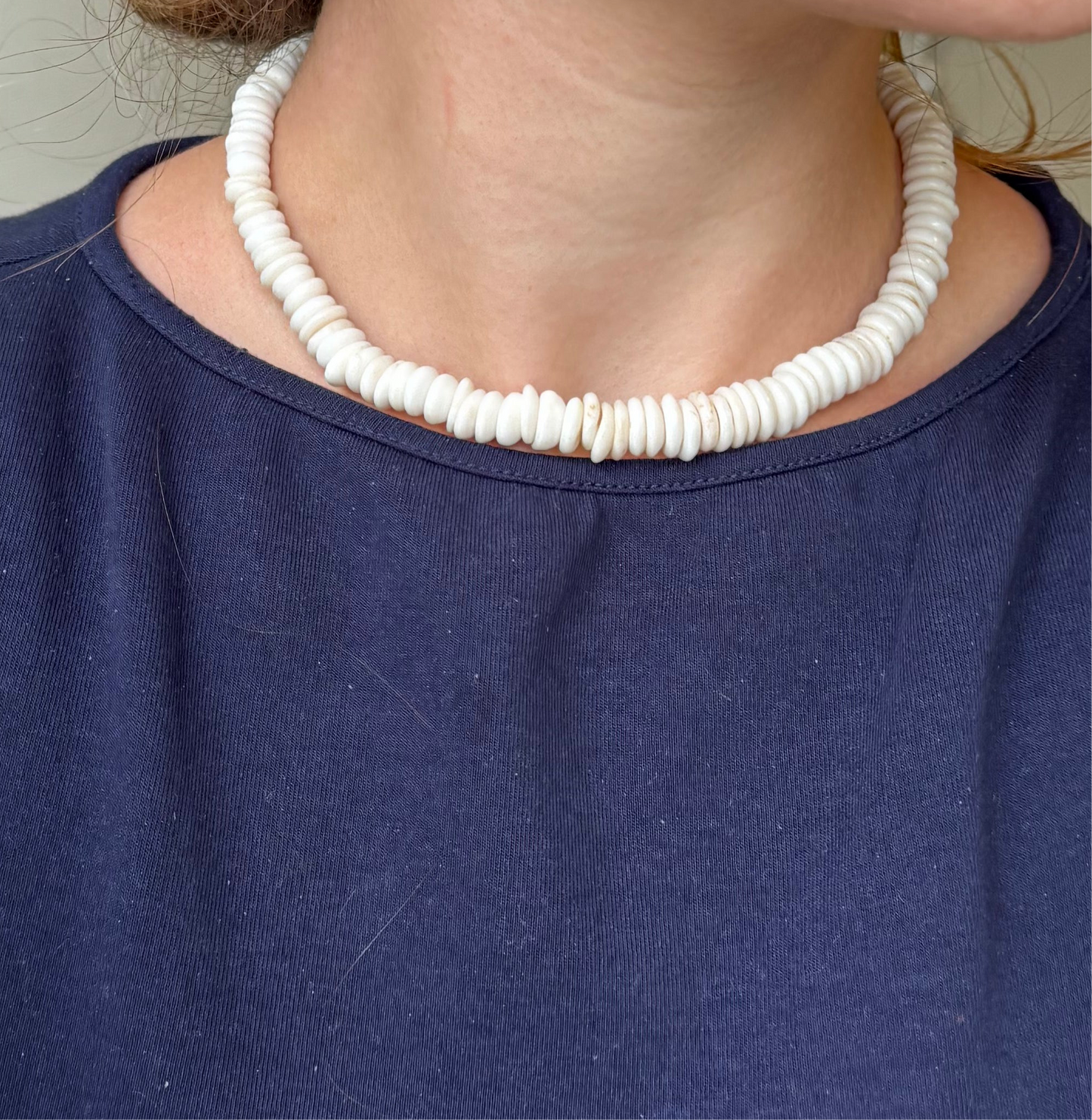 Vintage 1970s Real Puka Shell Necklace