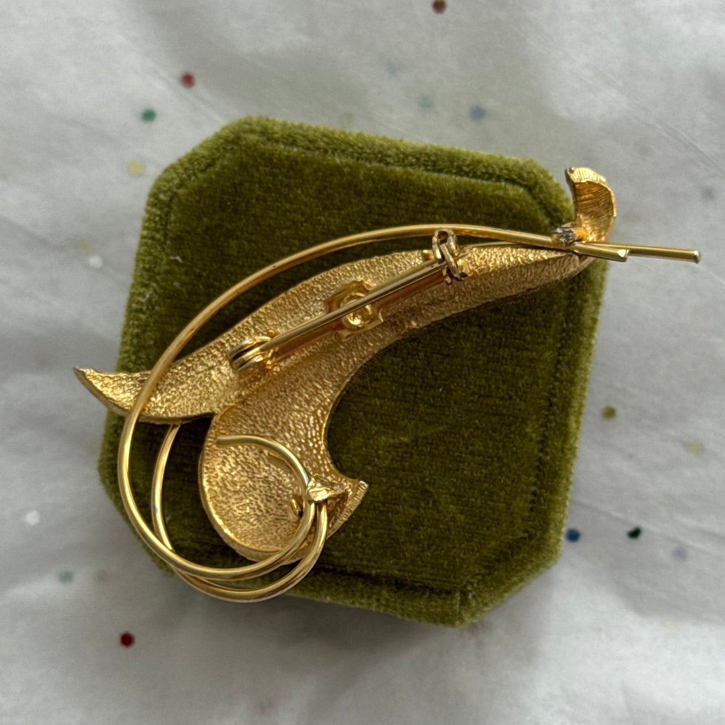 Vintage Gold Abstract Brooch
