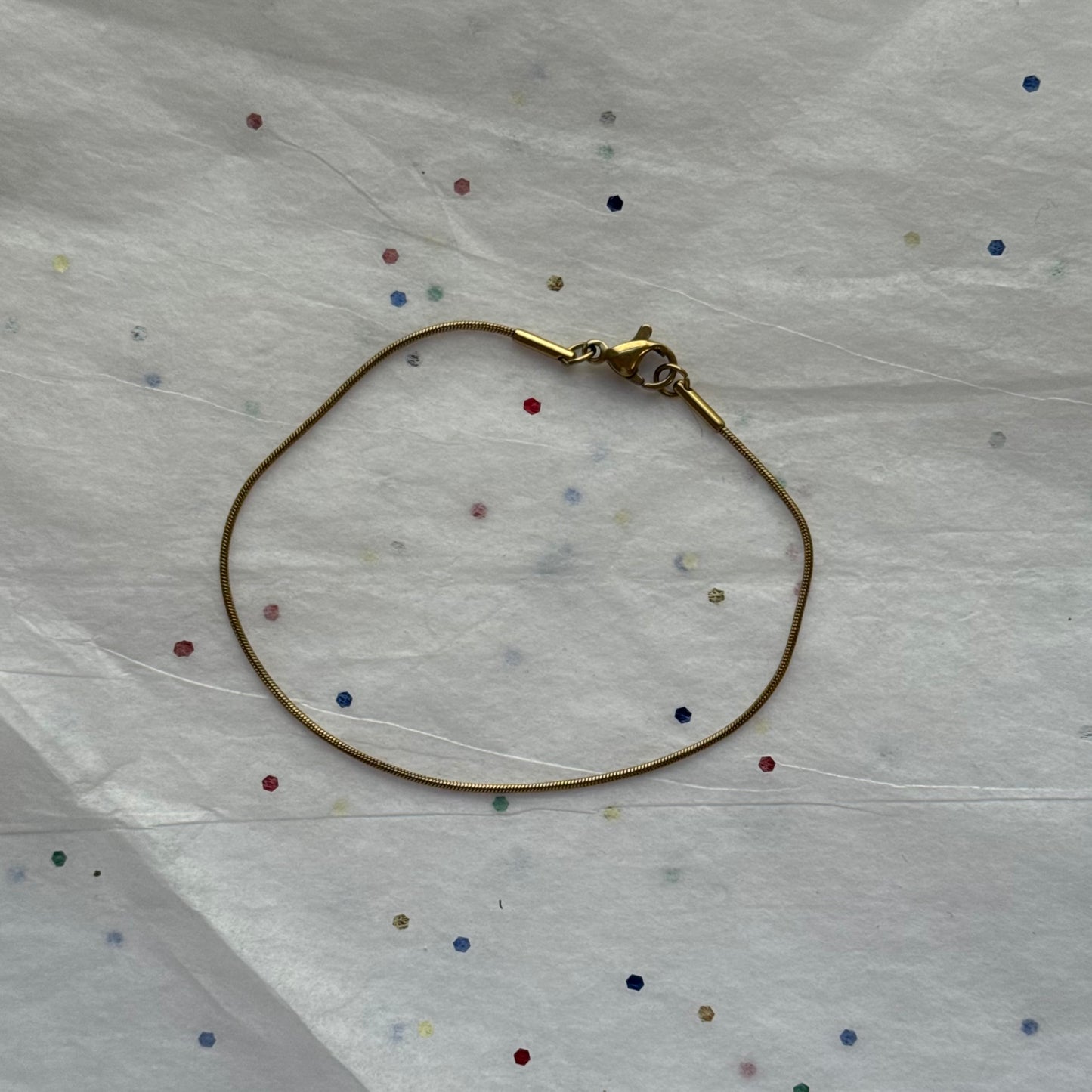 Dainty Gold Snake Bracelet