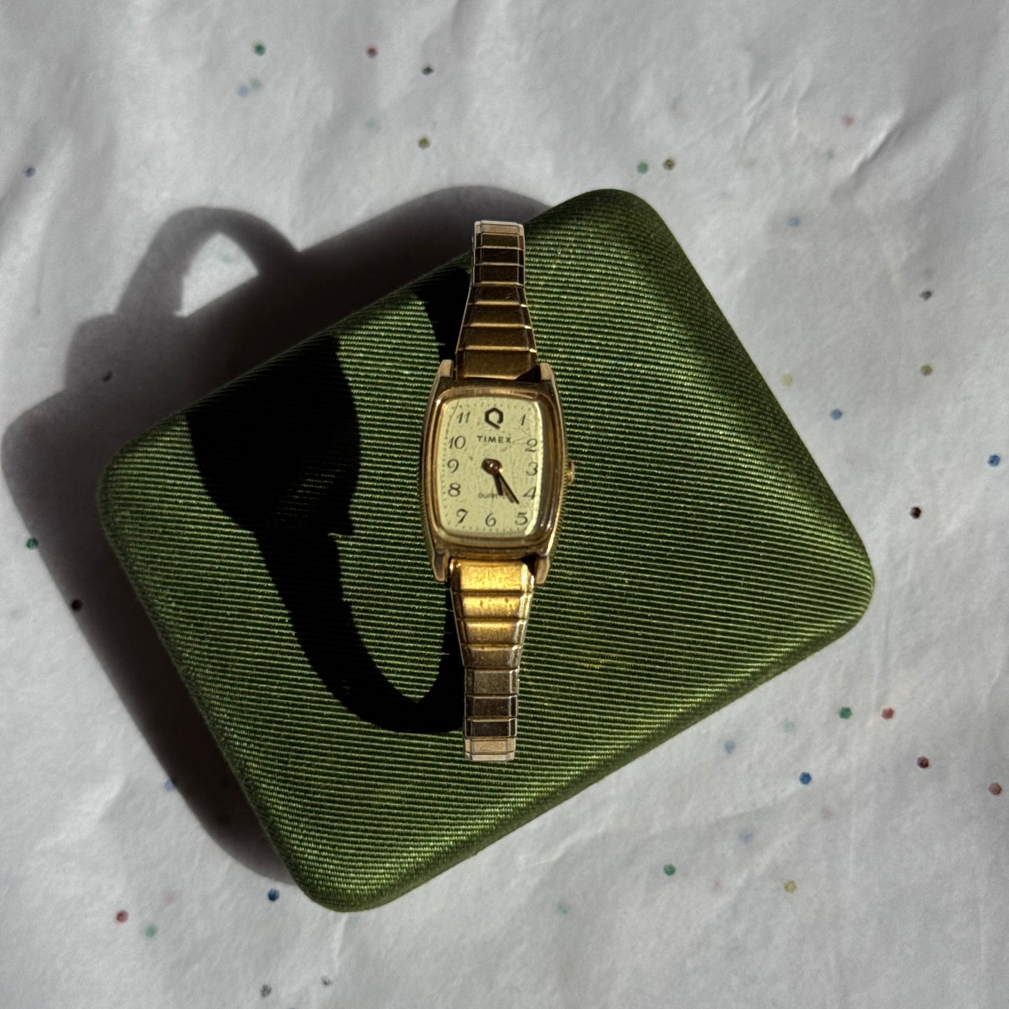 Vintage Gold Timex Stretch Band Watch