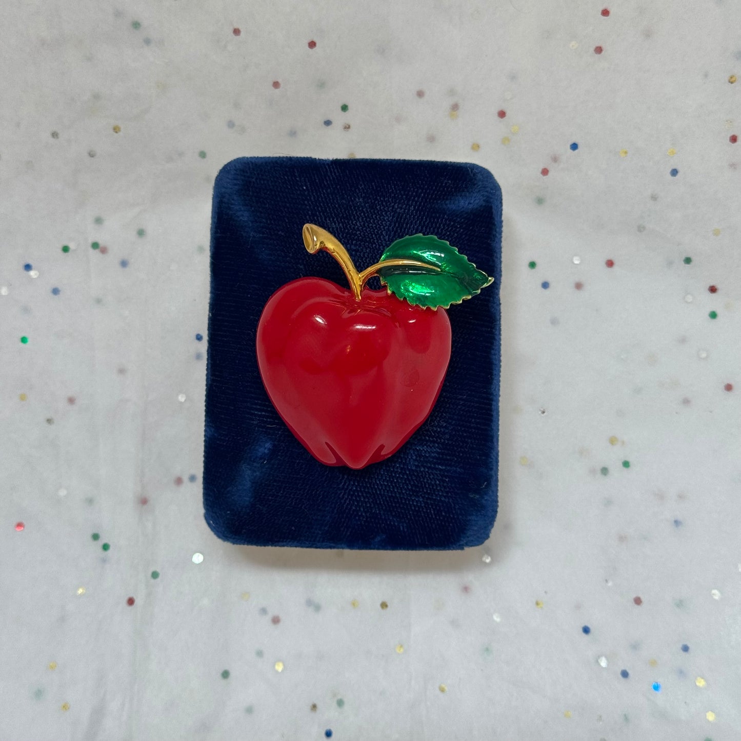 Vintage Gold Tone Apple Brooch