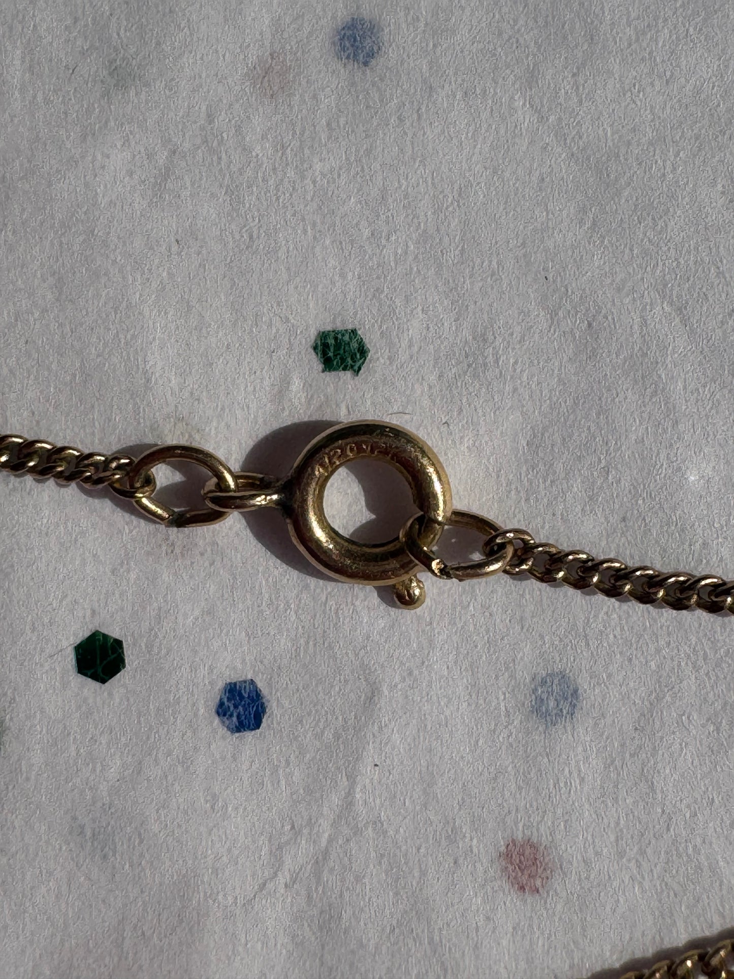 Vintage 12k Gold Filled Opal Filigree Pendant Necklace on Gold Filled Curb Chain