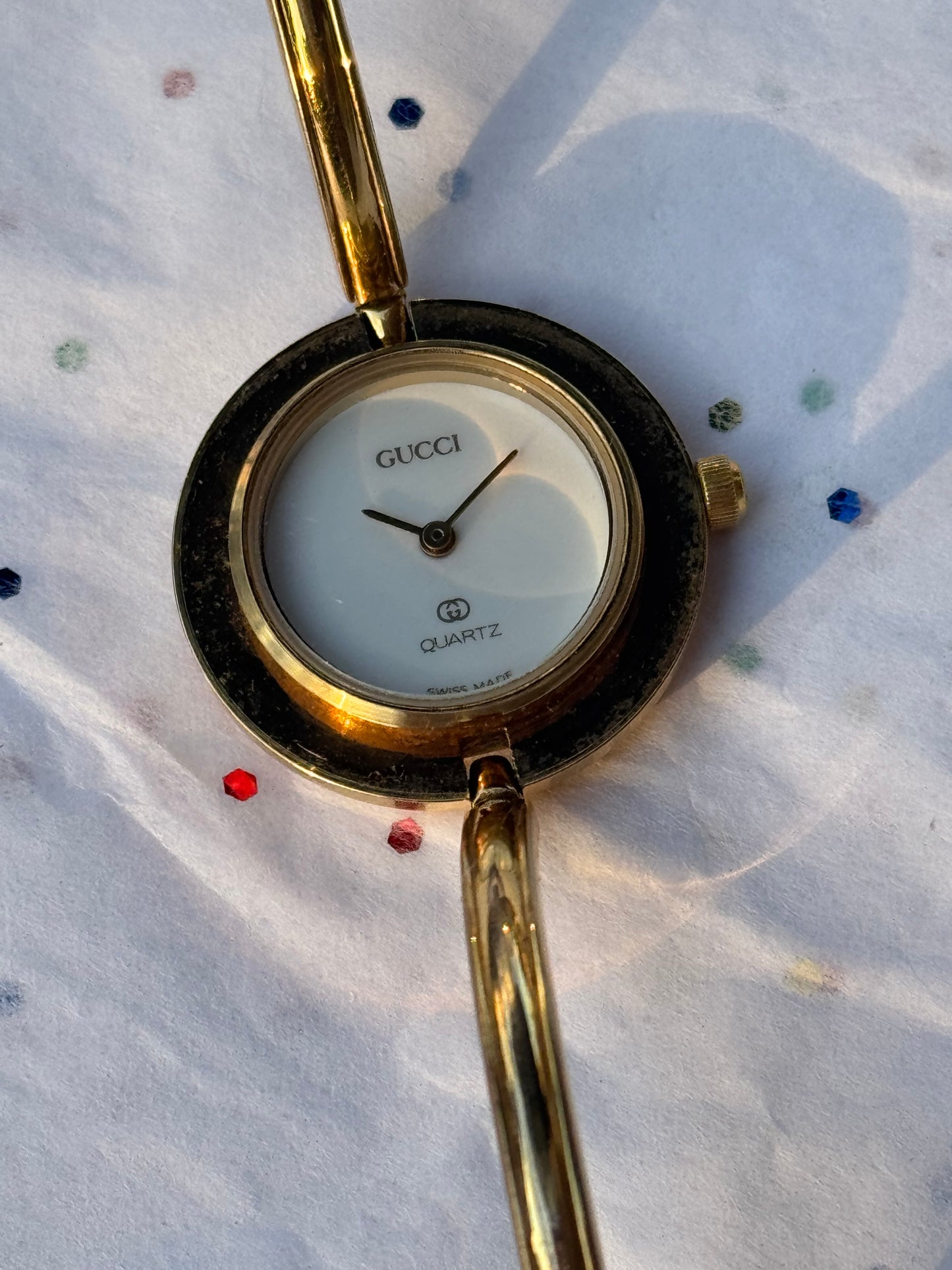 Vintage Working Gucci Bezel Watch with Original Box