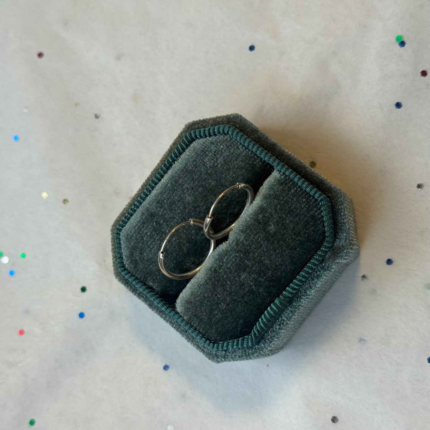 Vintage Small Sterling Silver Hoop Earrings