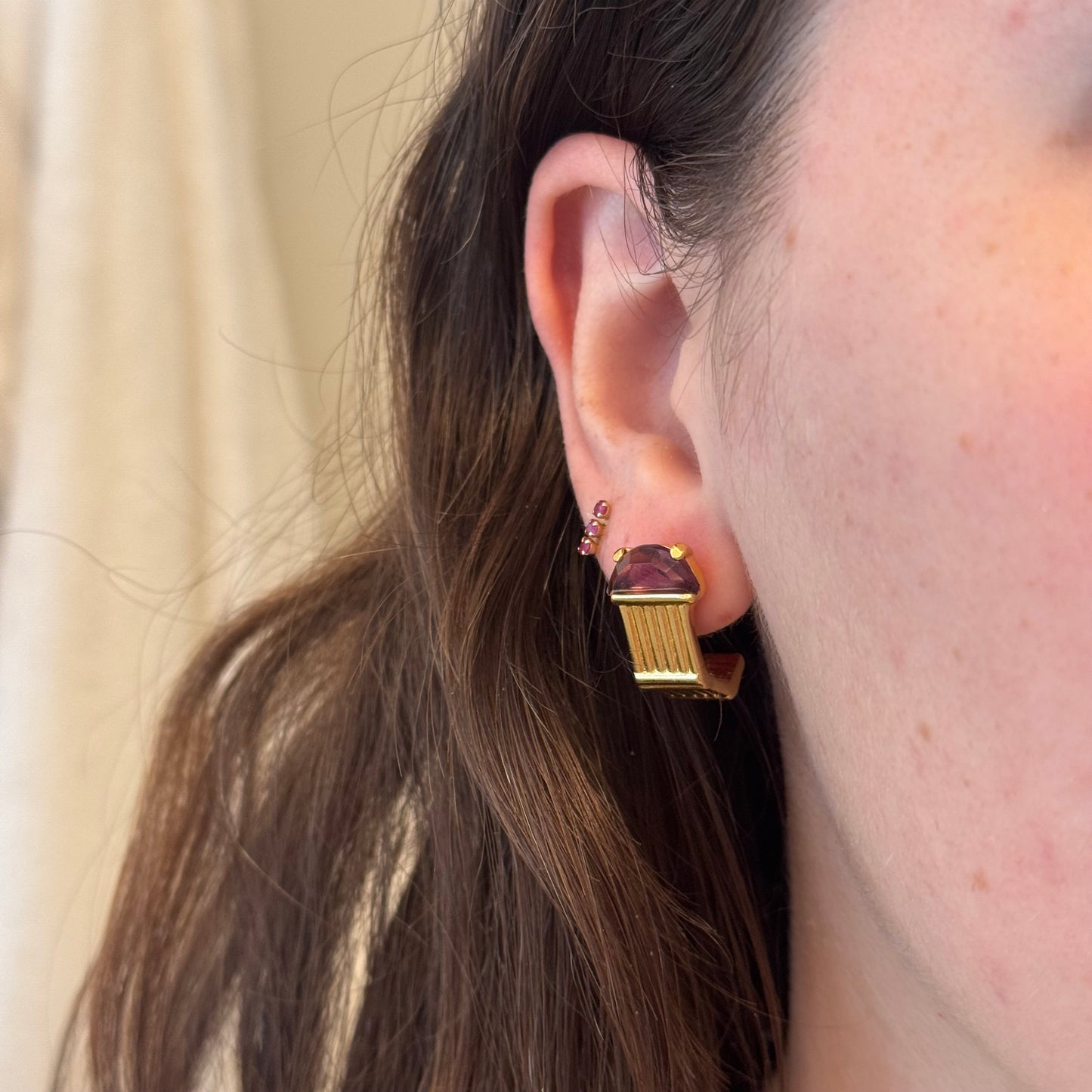 Vintage Trifari Gold Earrings