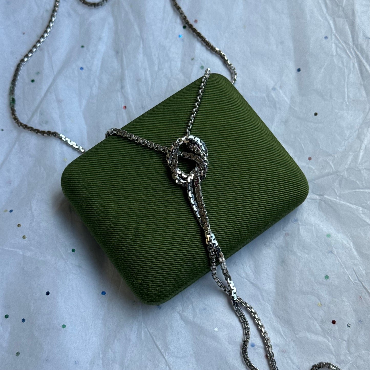 Vintage Monet Long Silver Necklace
