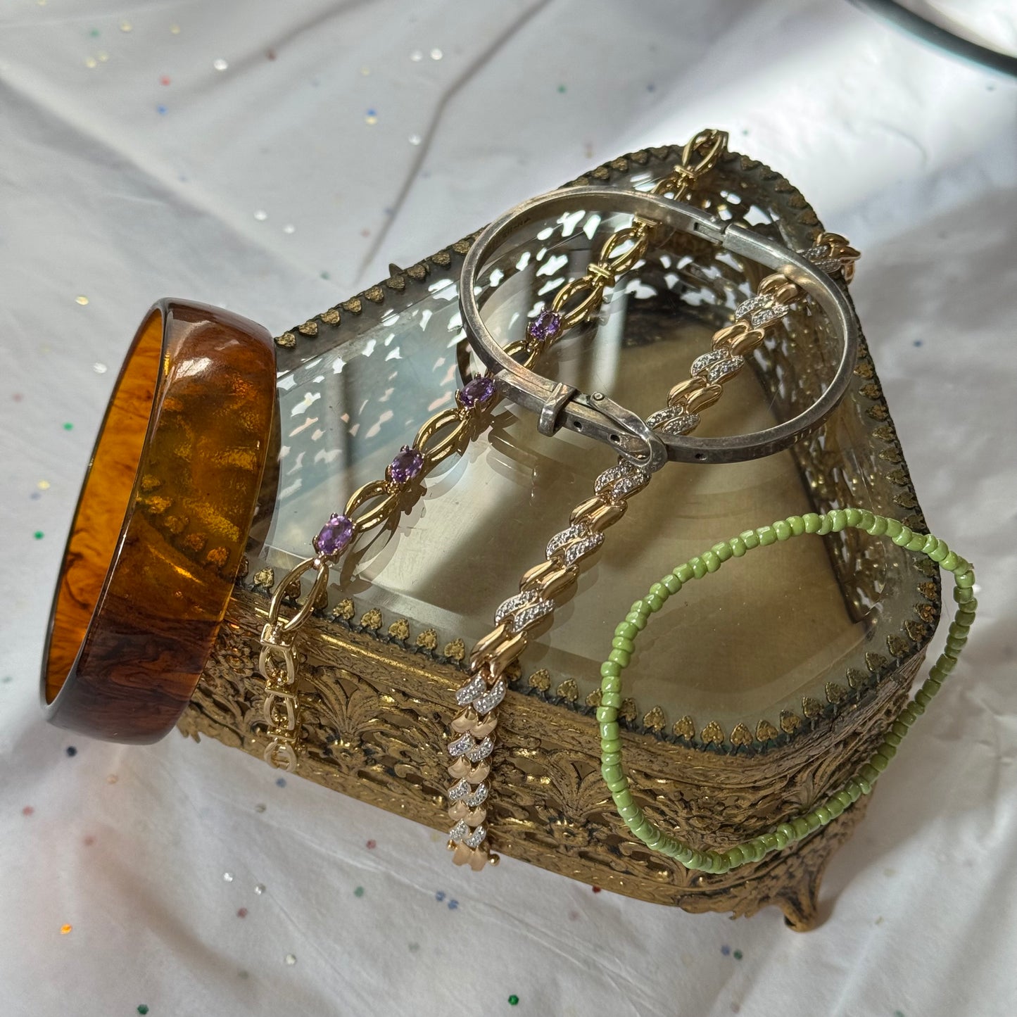 Vintage Gold Rhinestone Bracelet