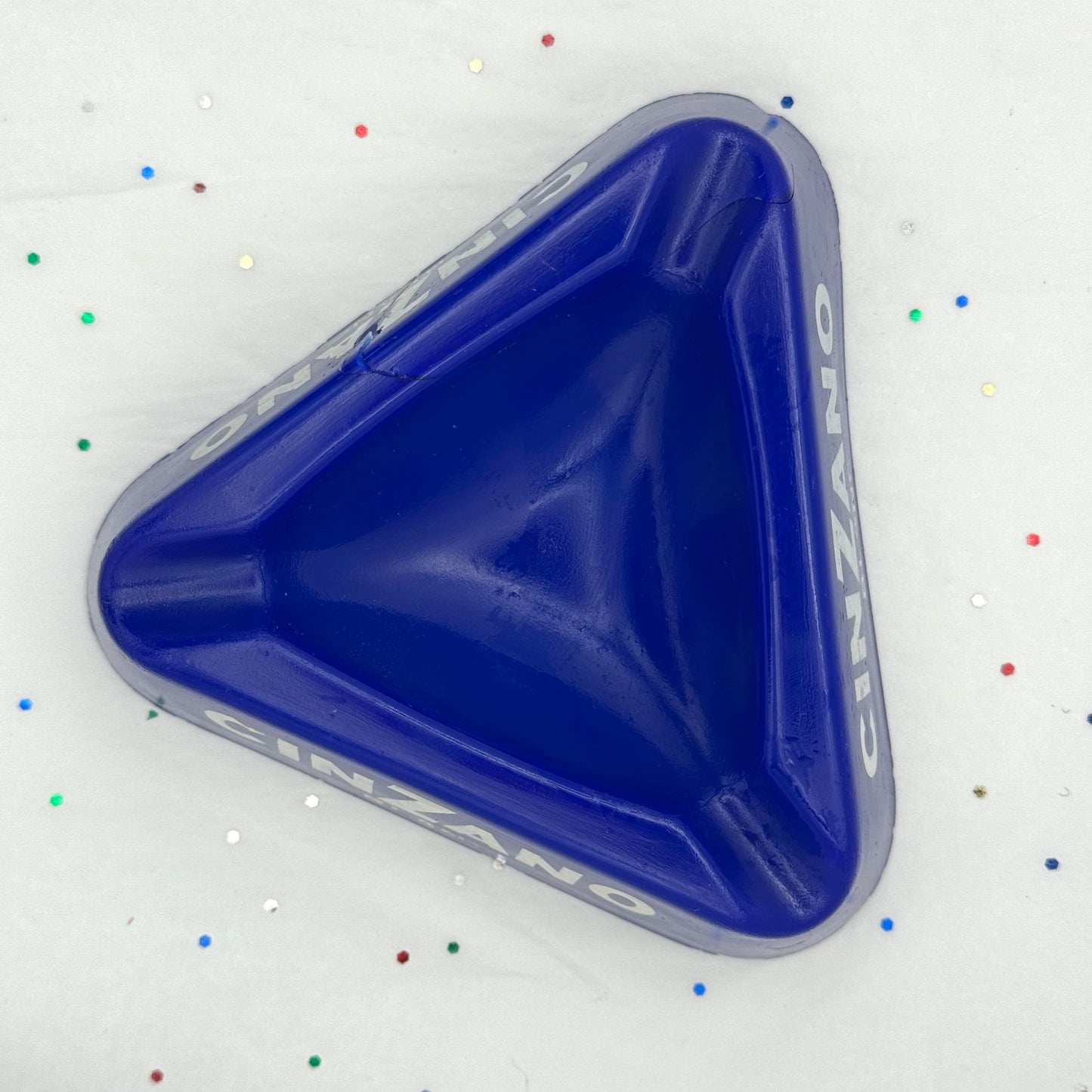 Vintage Cinzano Blue French Ashtray - Sourced in Paris