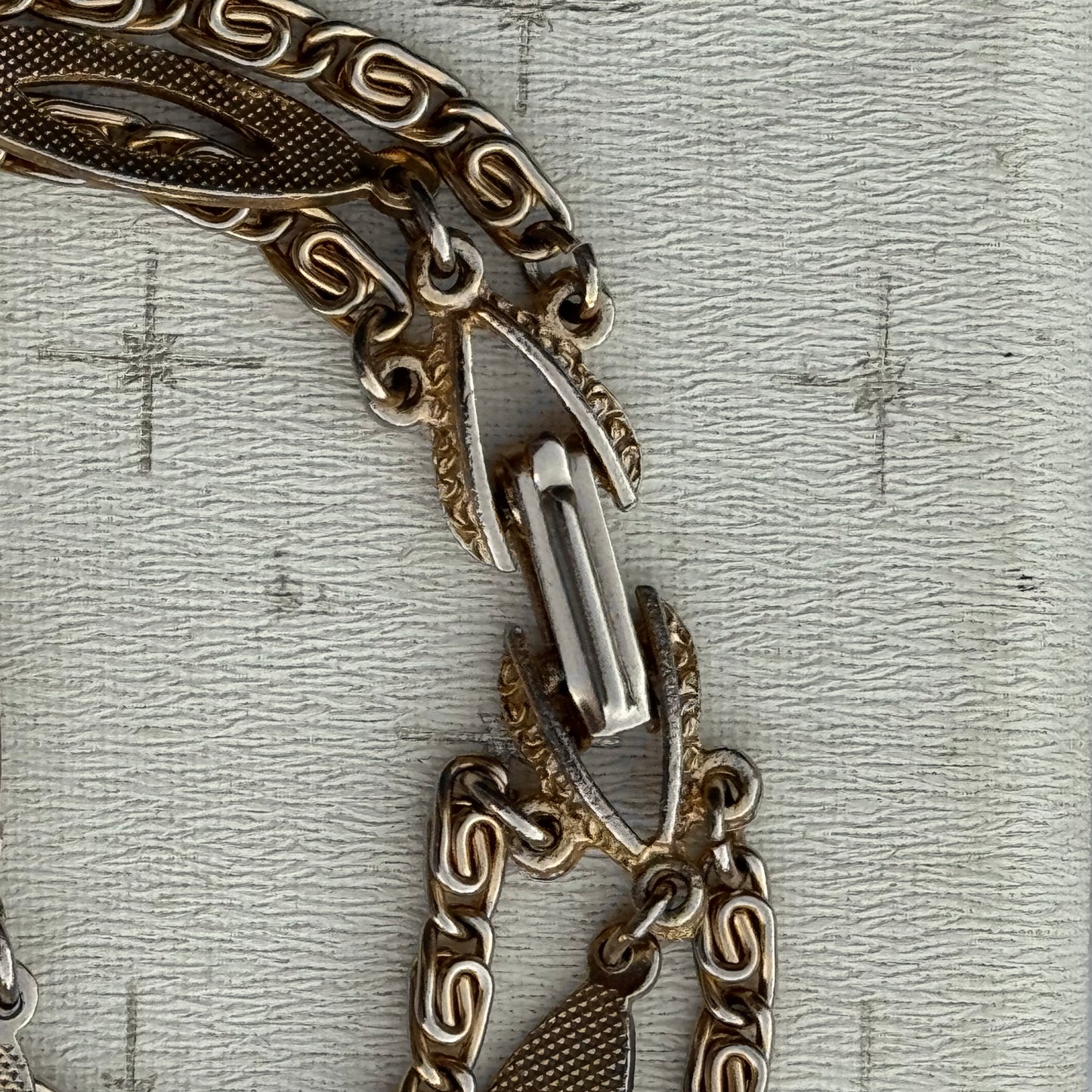 Vintage Layered Chain Gold Tone Bracelet