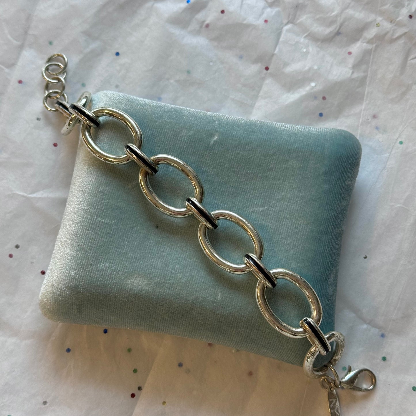 Vintage Silver Tone Chain Bracelet
