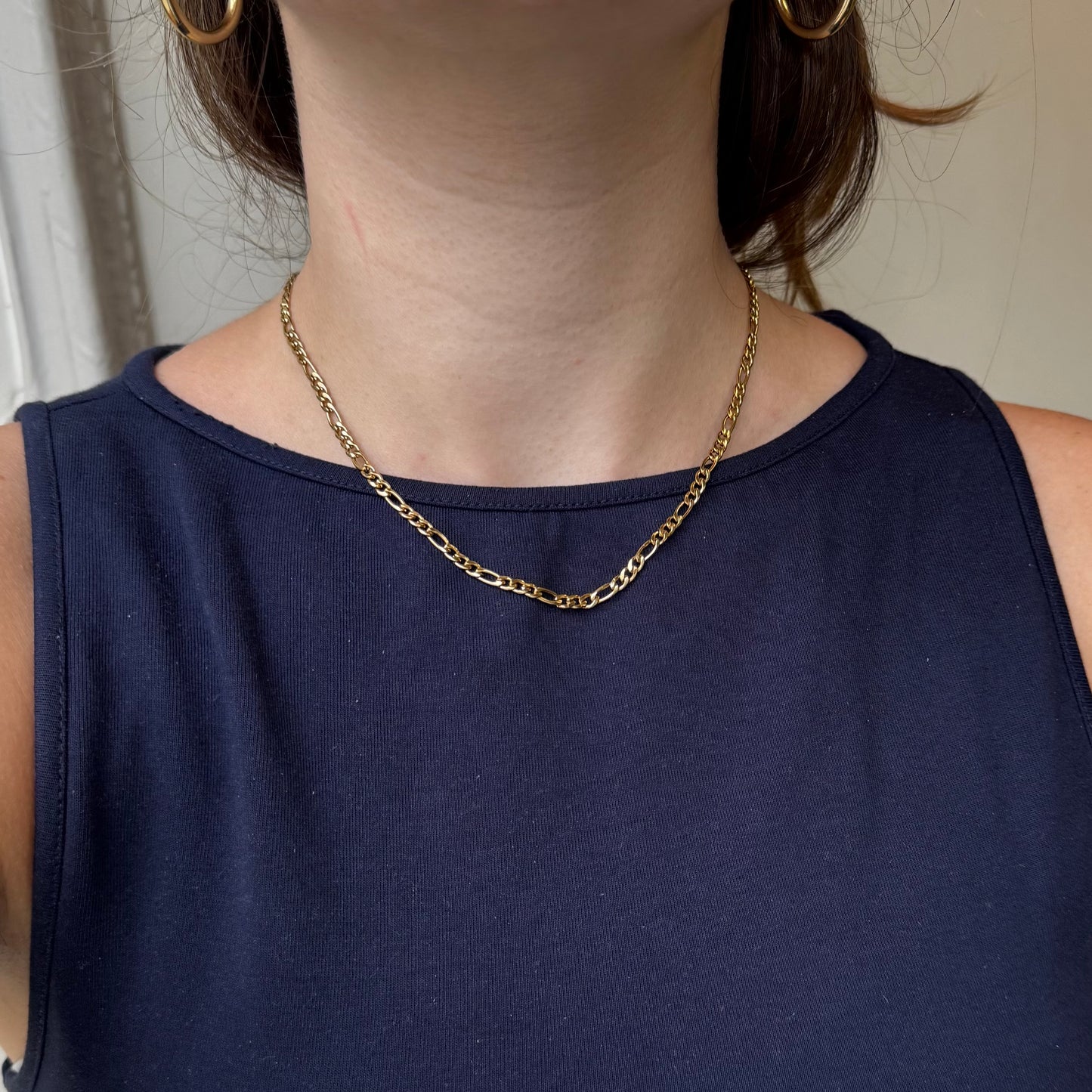 Gold Figaro Chain Necklace