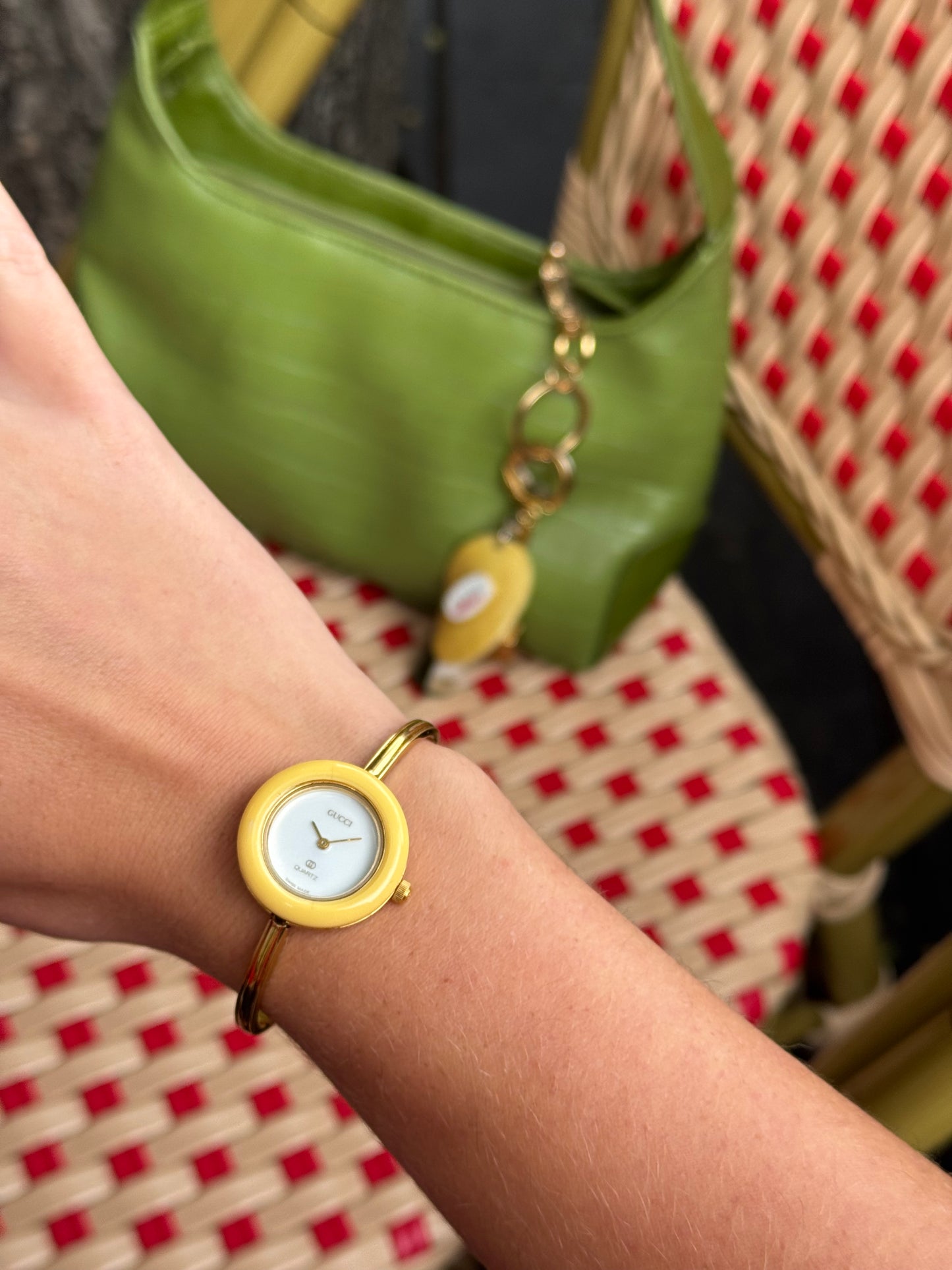 Vintage Working Gucci Bezel Watch with Original Box