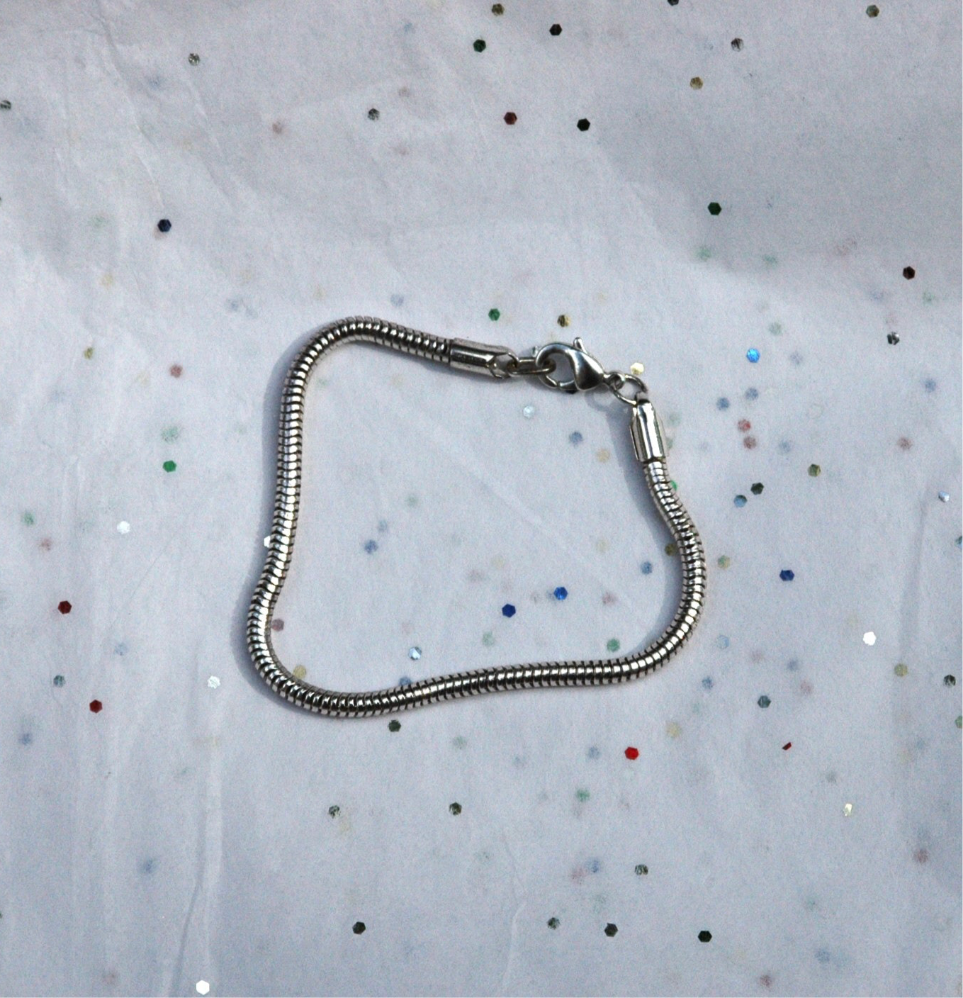 Vintage Silver Snake Chain Bracelet