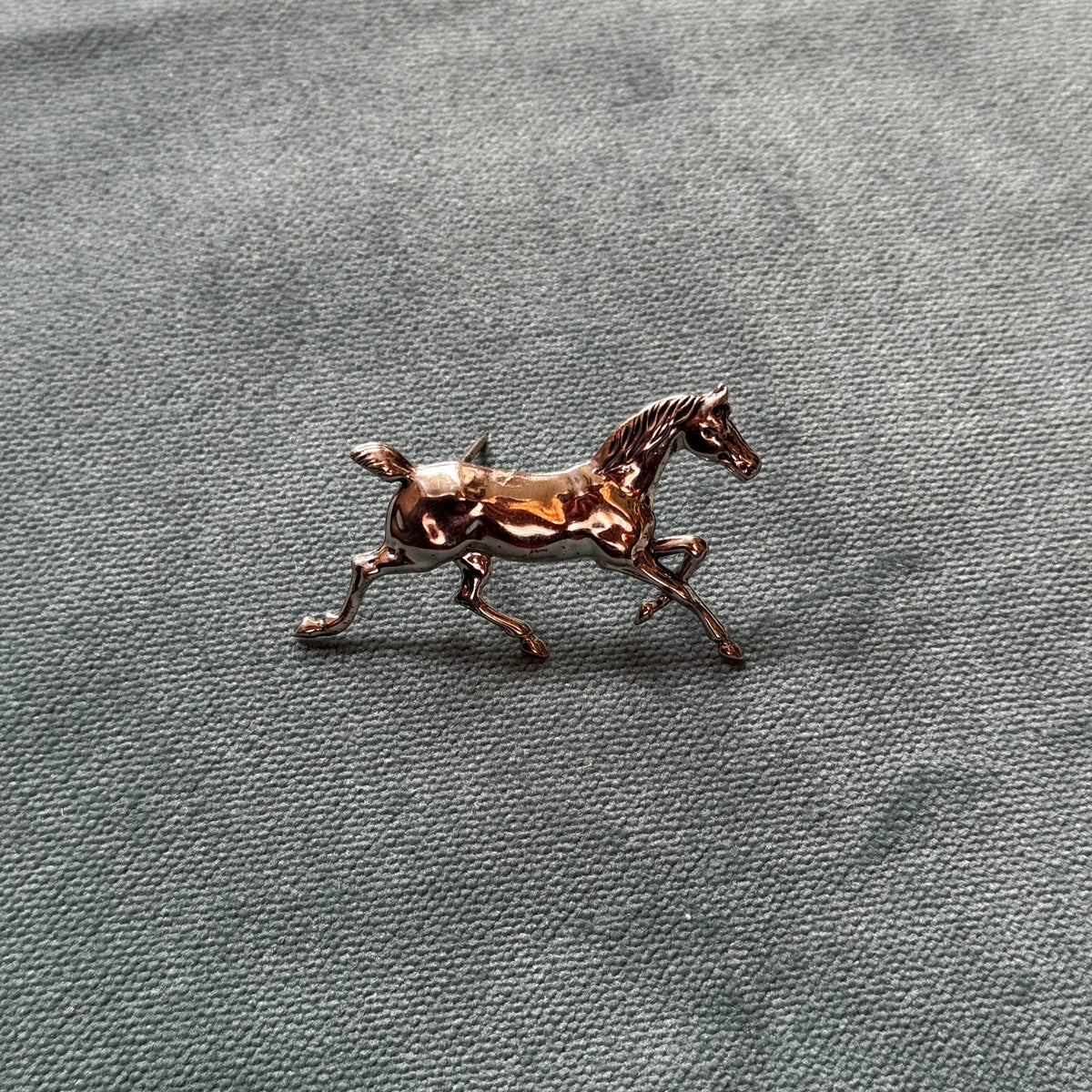 Vintage Sterling Silver Horse Brooch