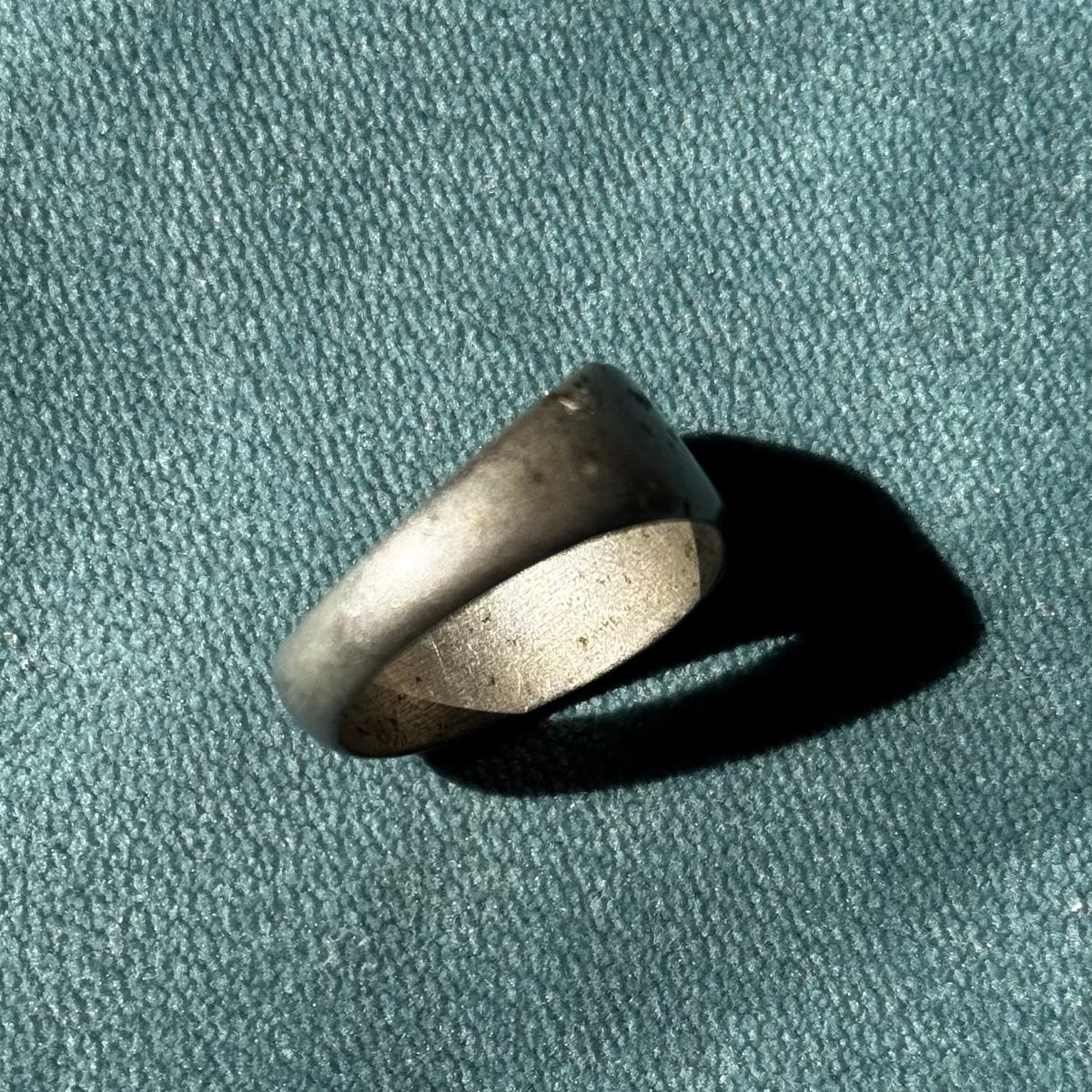 Vintage Silver Signet Pewter Ring