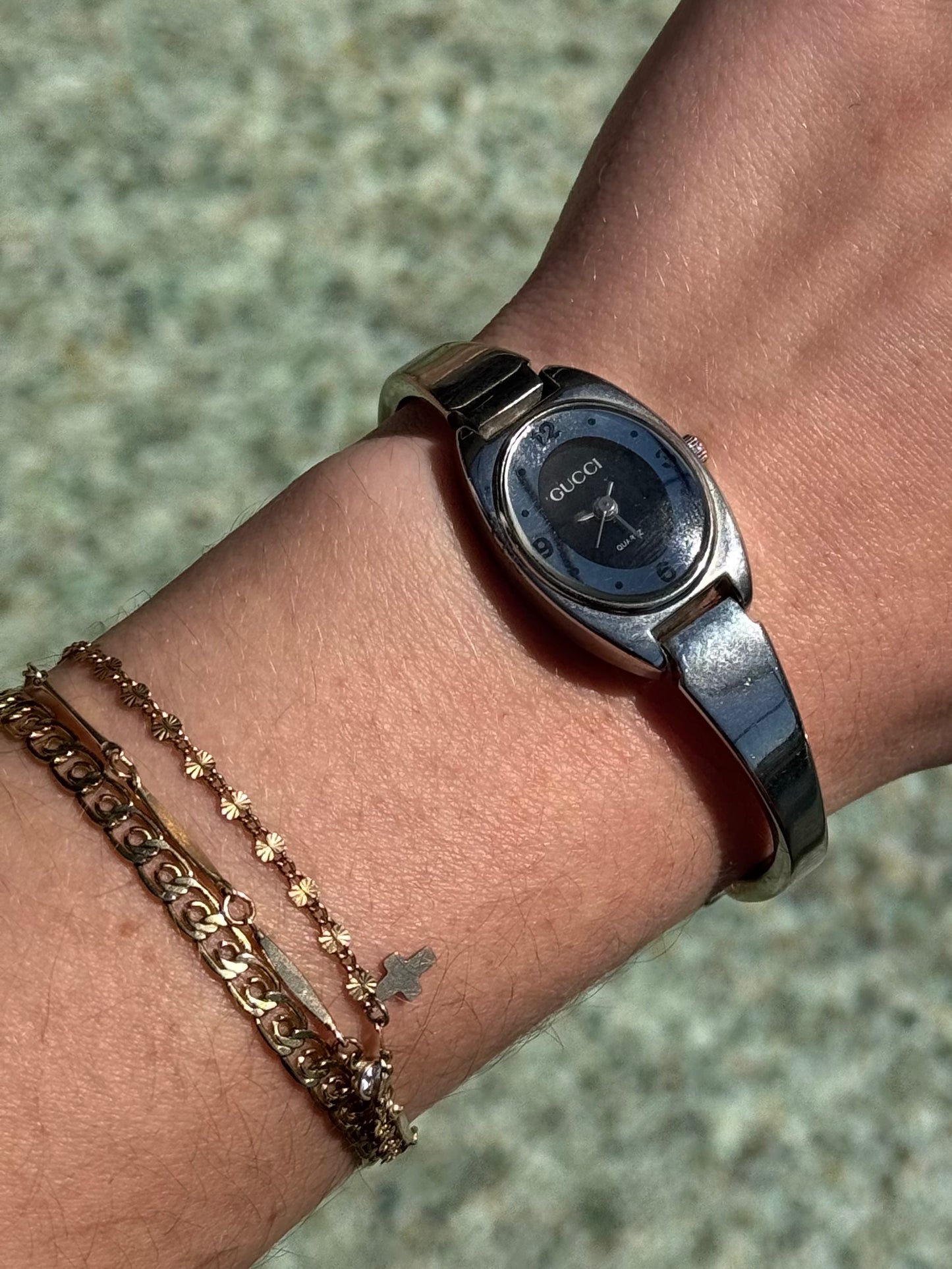 Vintage 1990s Authentic Gucci Silver Bubble Watch