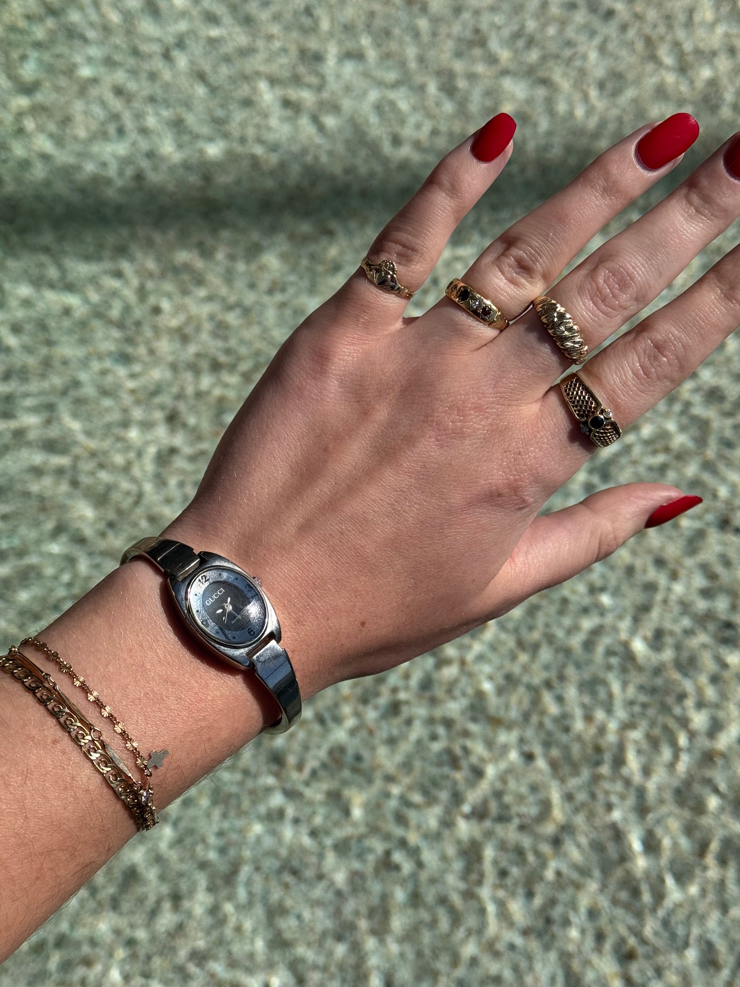 Vintage 1990s Authentic Gucci Silver Bubble Watch