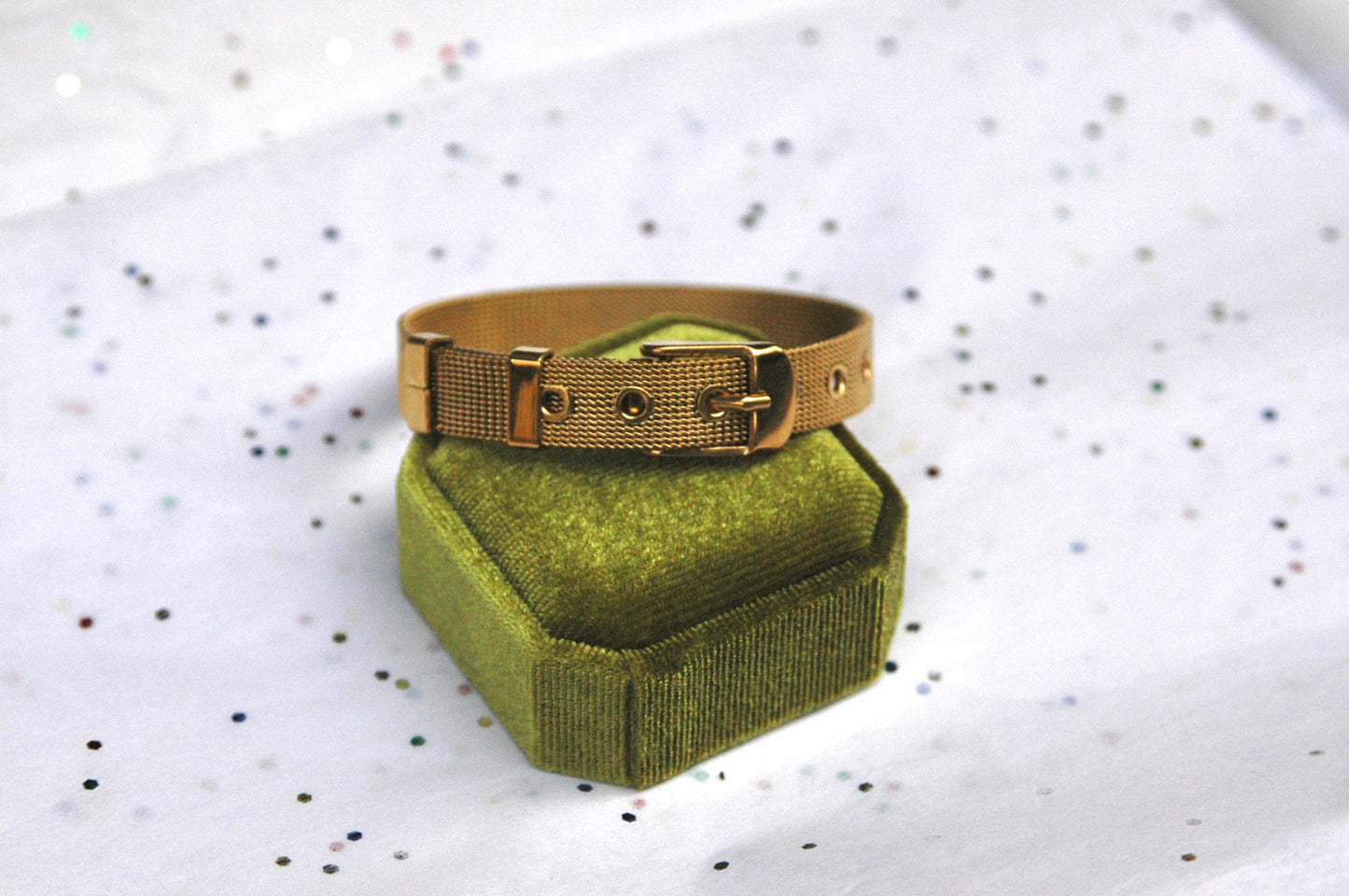 Gold Belt Buckle Bracelet