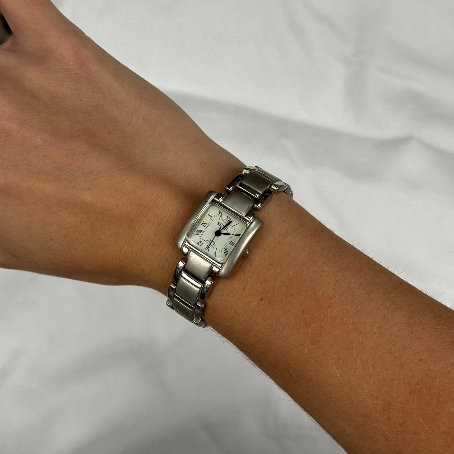 Vintage Silver Sevil Square Face Watch
