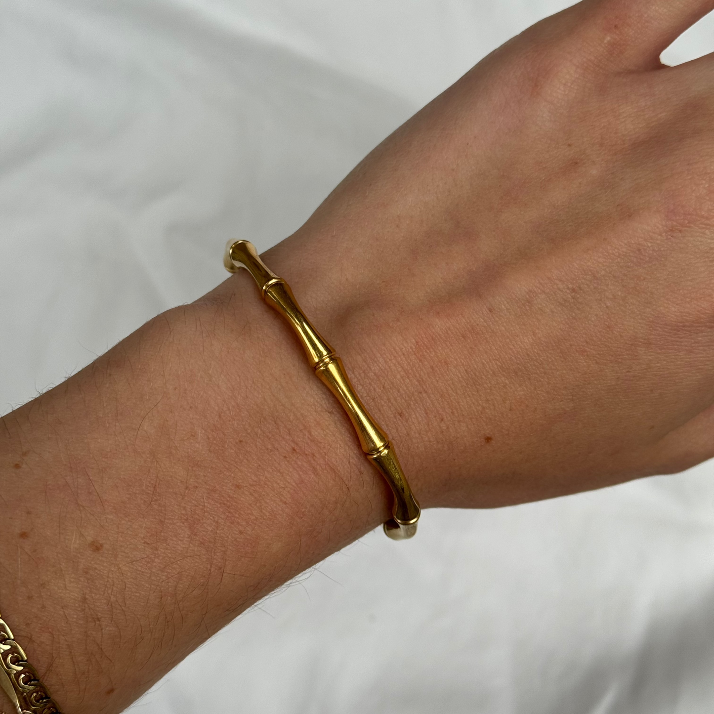 Gold Bamboo Cuff Bracelet