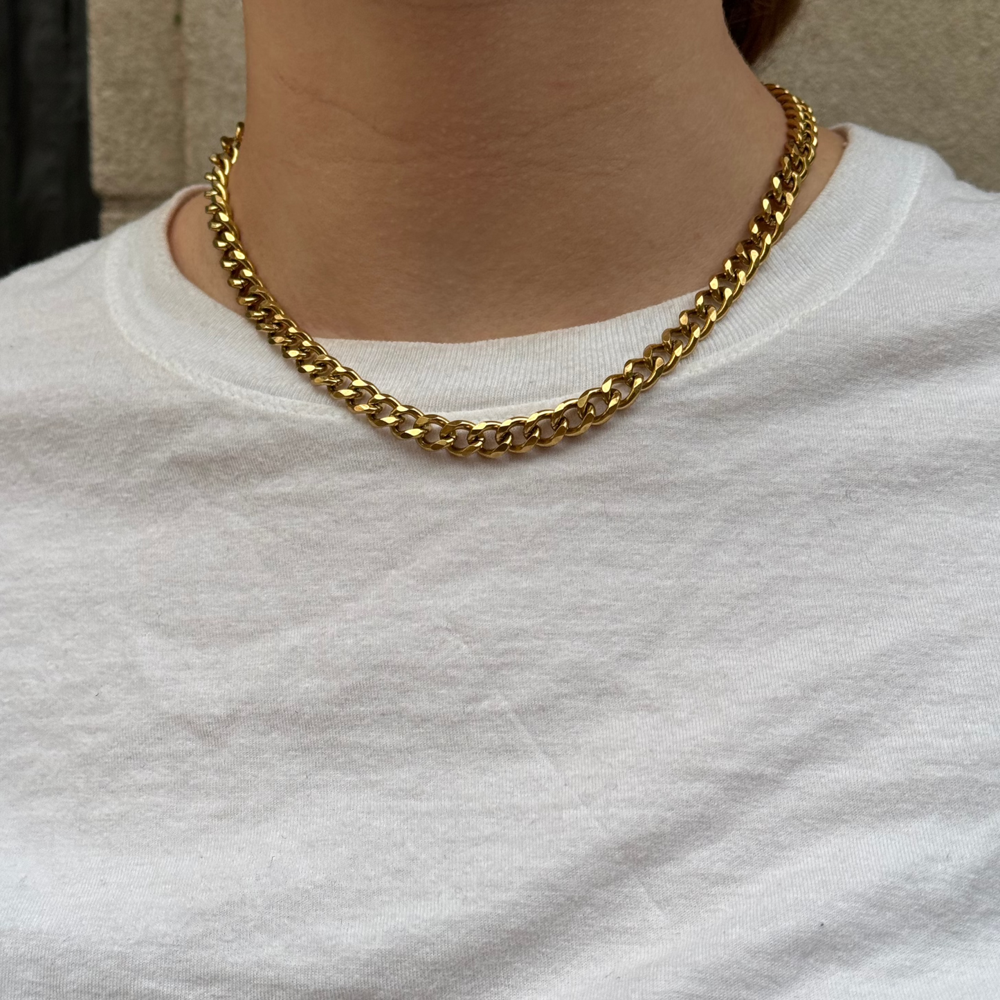 Gold Cuban Link Chain Necklace