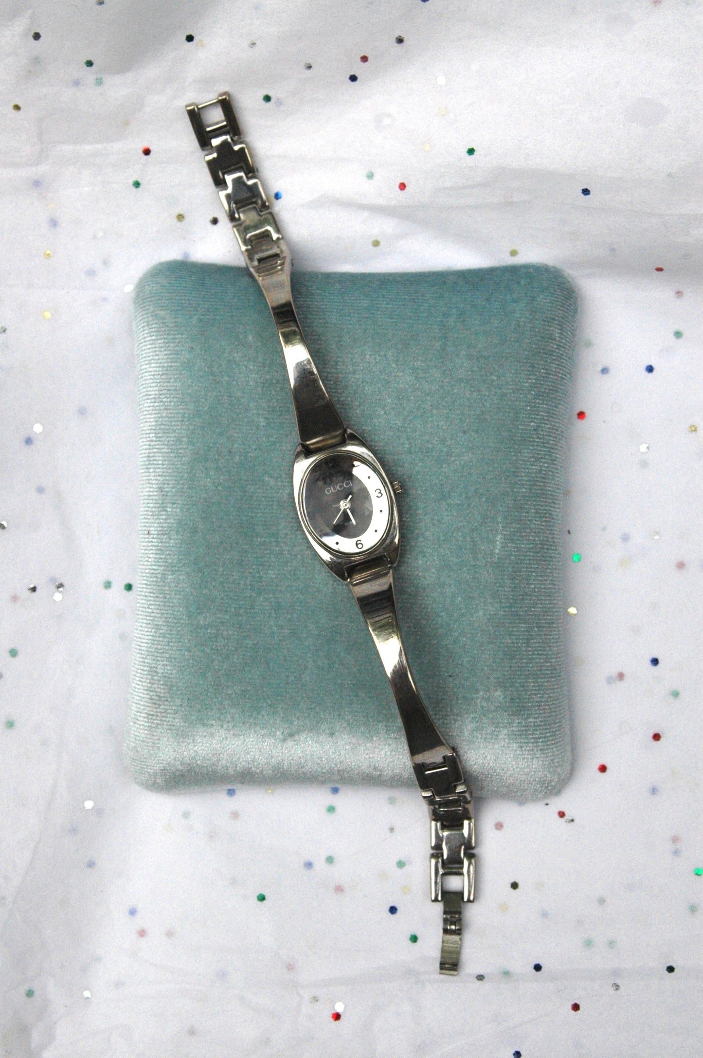 Vintage 1990s Authentic Gucci Silver Bubble Watch