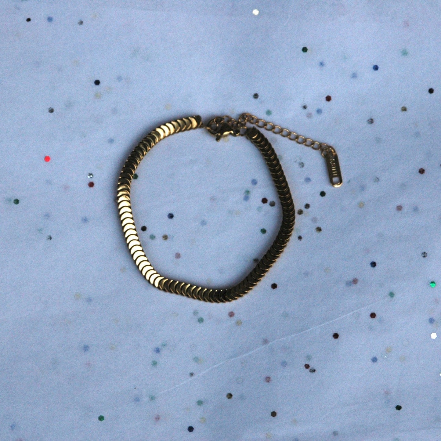 Gold Mirror Link Bracelet