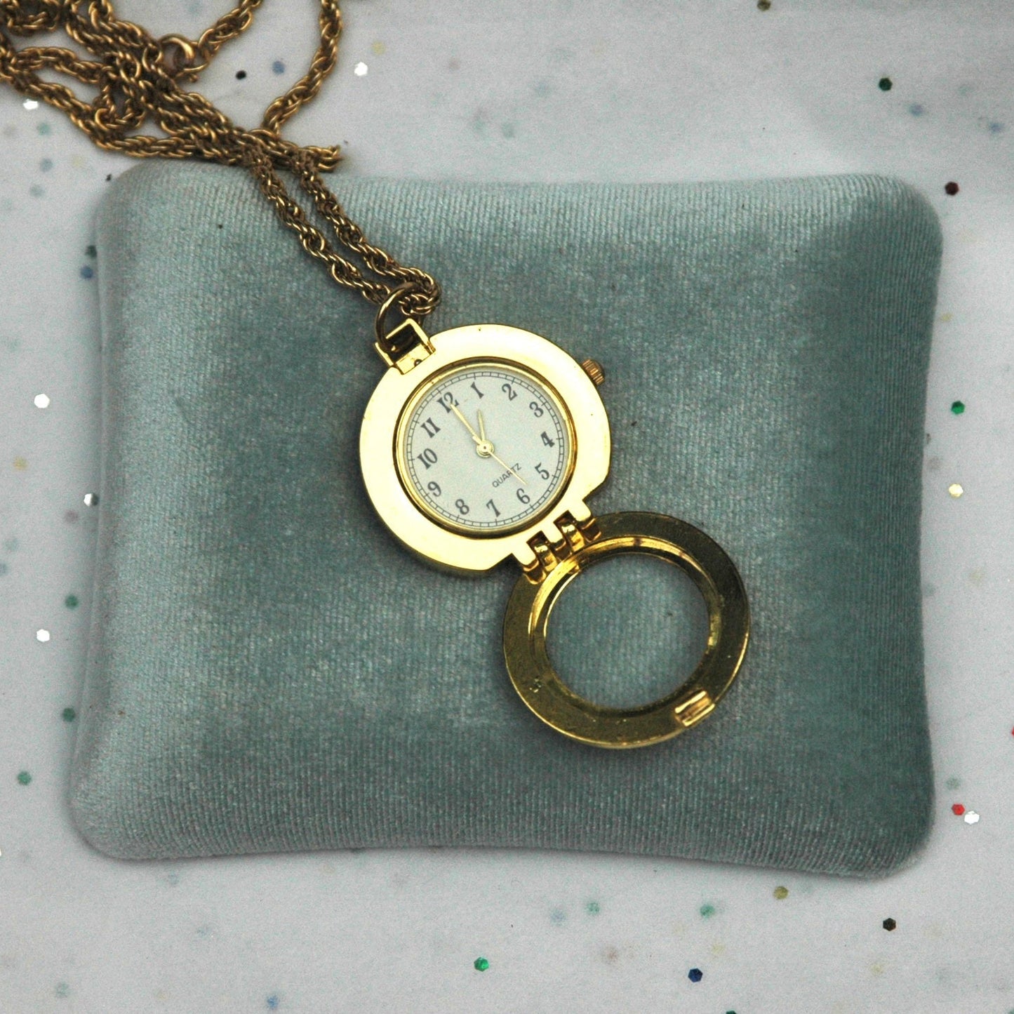 Vintage Gold Tone Watch Necklace