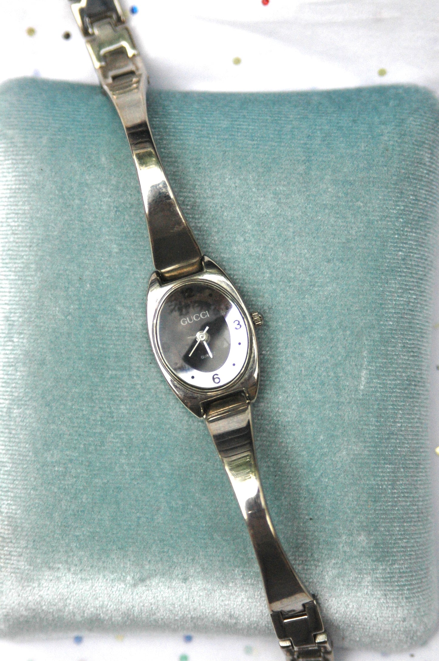 Vintage 1990s Authentic Gucci Silver Bubble Watch
