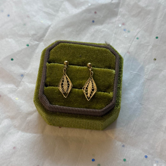 Vintage Gold Dangle Earrings