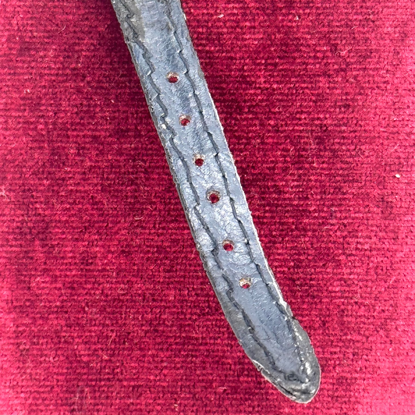 Vintage Gold & Black Leather Watch