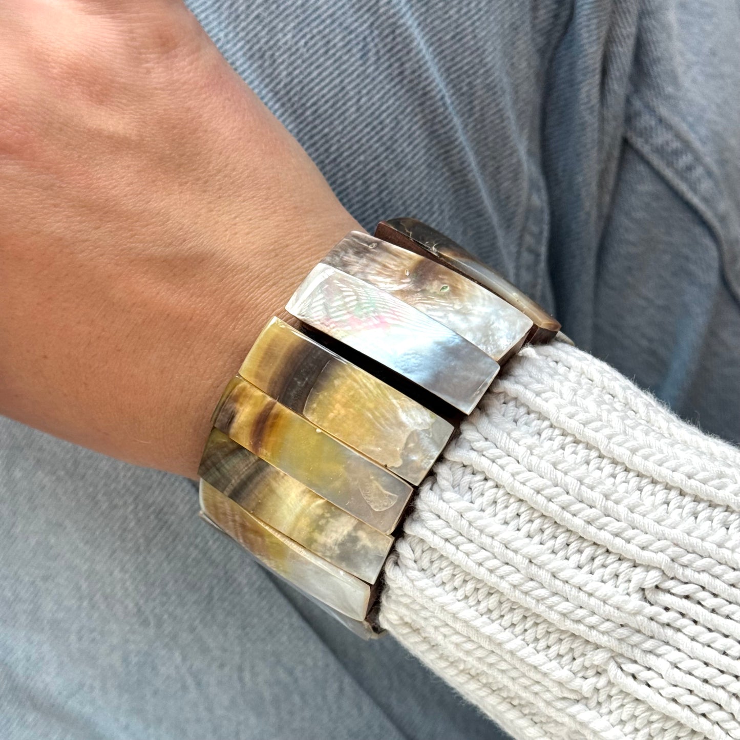 Shell Stretch Bracelet - Sourced in Greece
