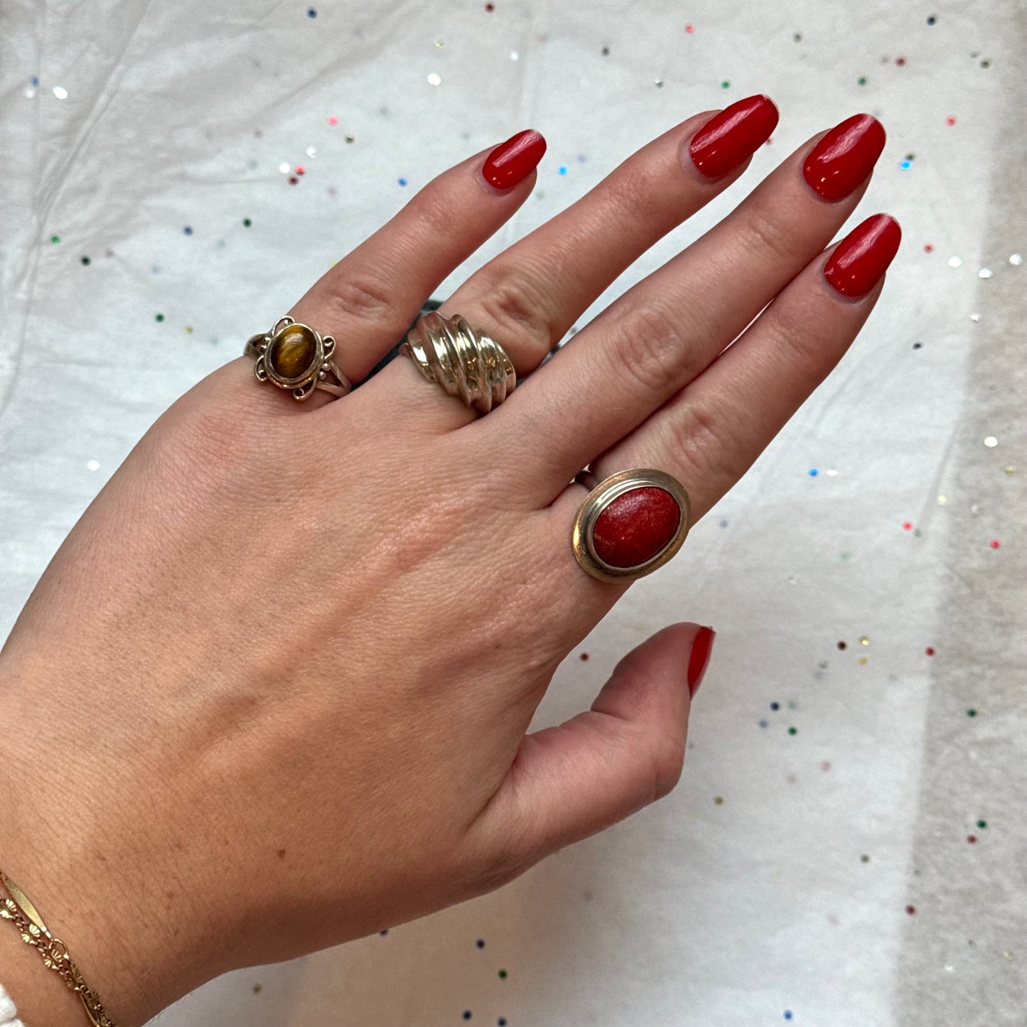 Vintage Sterling Silver Tiger Eye Ring