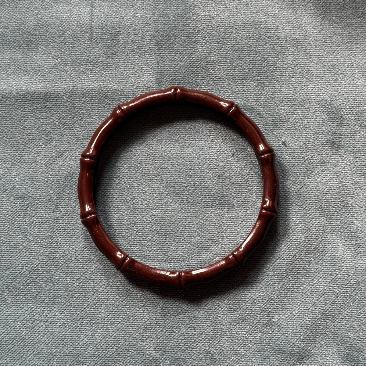 Vintage Brown Bamboo Bangle Bracelet