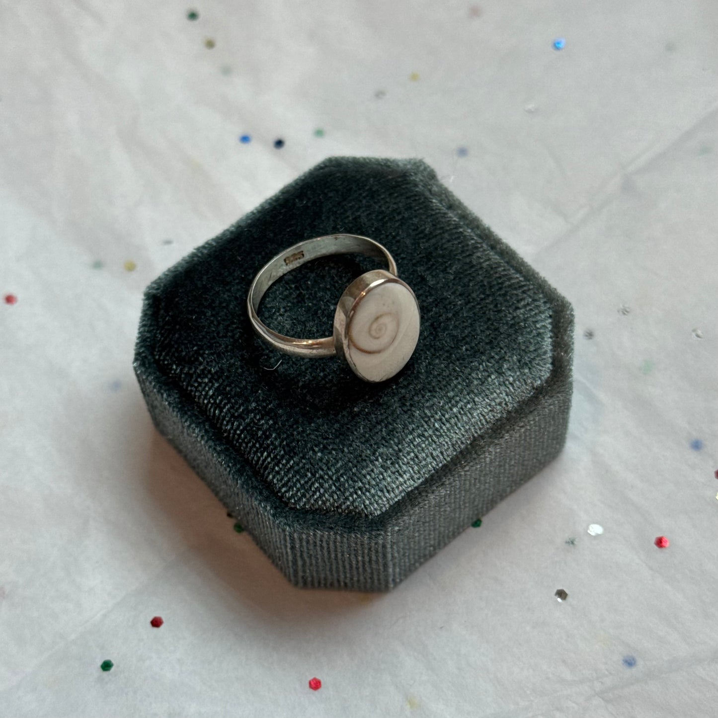 Sterling Silver Shell Ring - Sourced in Greece