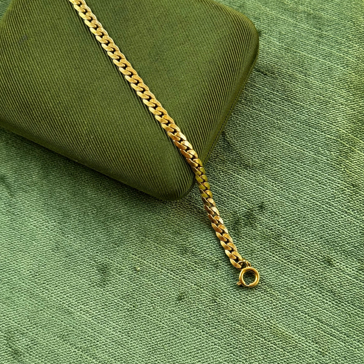 Vintage Gold Cuban Link Chain Bracelet