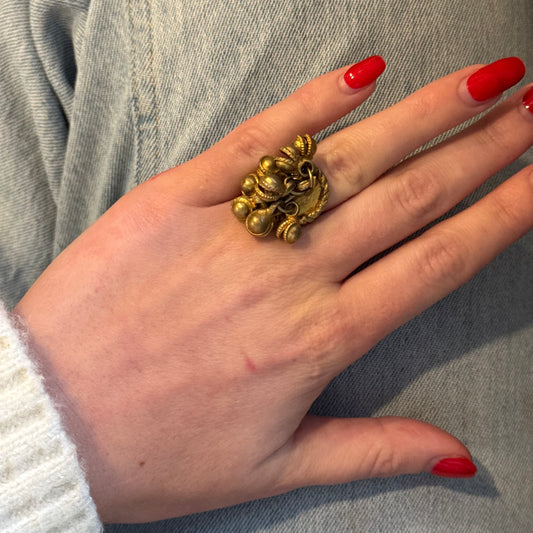 Vintage Gold Jingle Ring