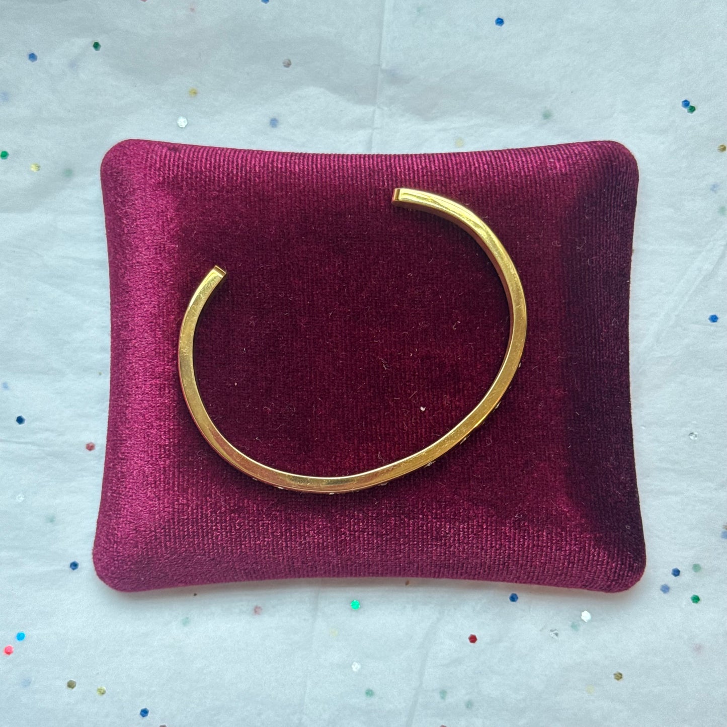 Gold Starset Rhinestone Cuff Bracelet