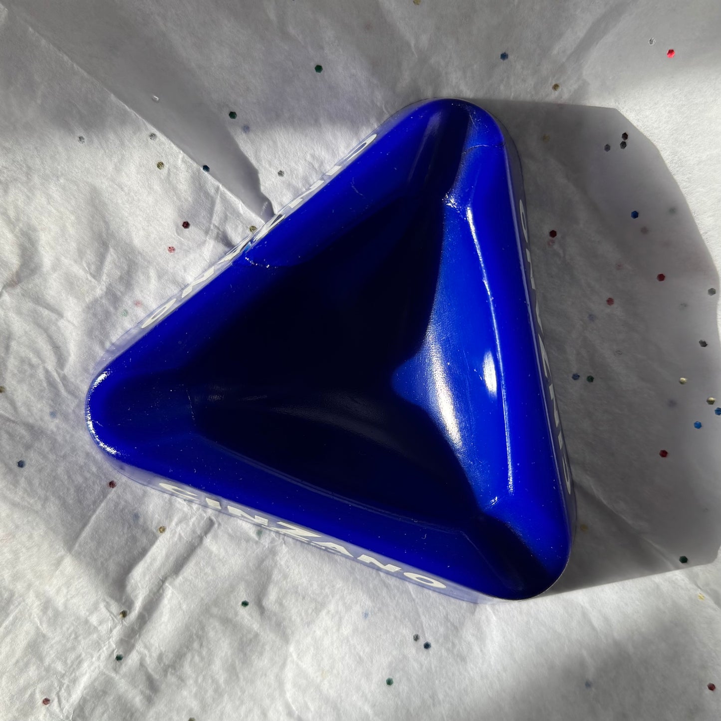 Vintage Cinzano Blue French Ashtray - Sourced in Paris