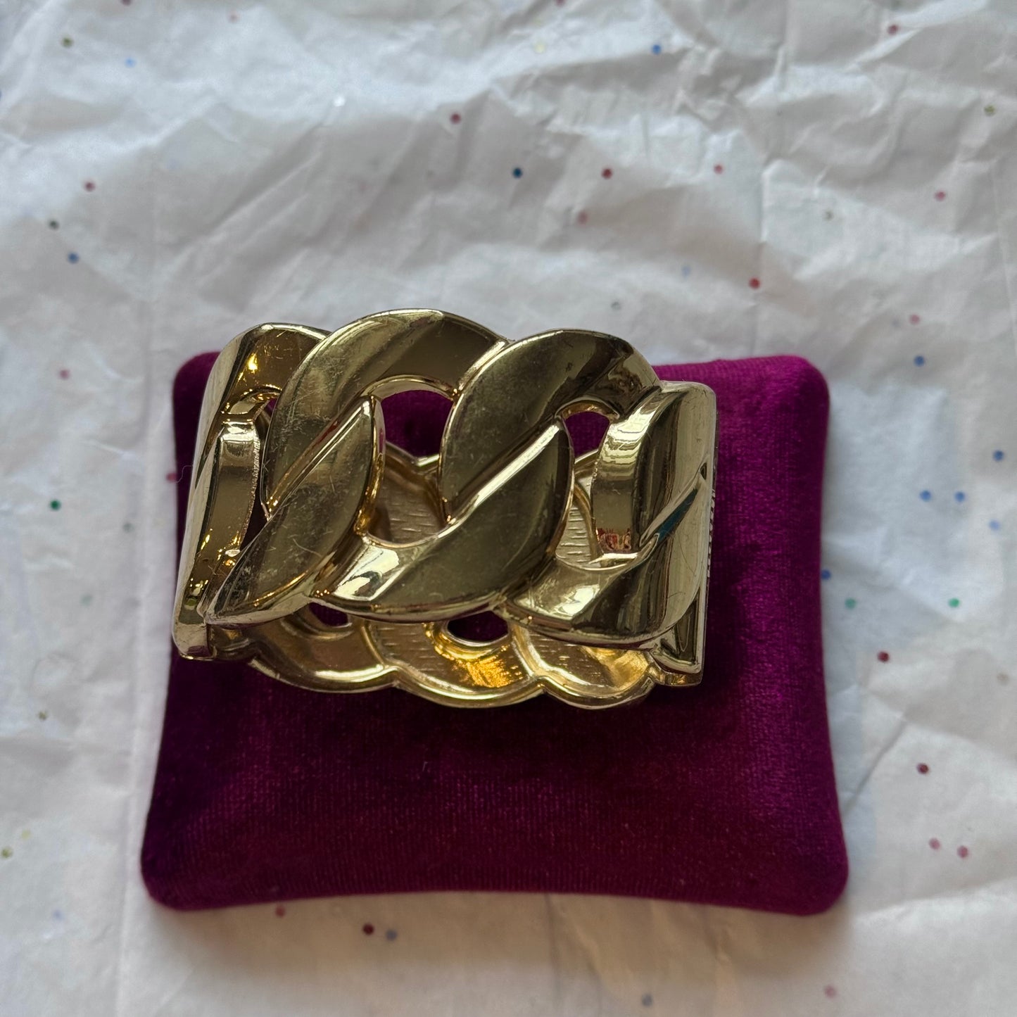 Vintage Thick Gold Chain Bracelet