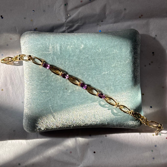 Vintage Gold Rhinestone Bracelet