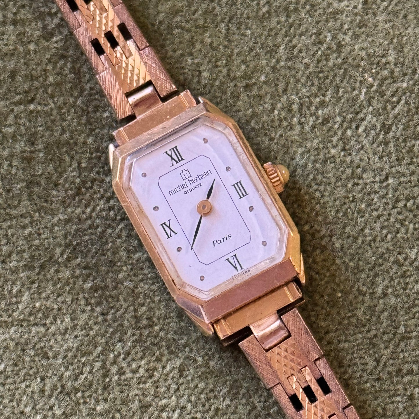 Vintage Gold Square Face Watch - Sourced from Paris
