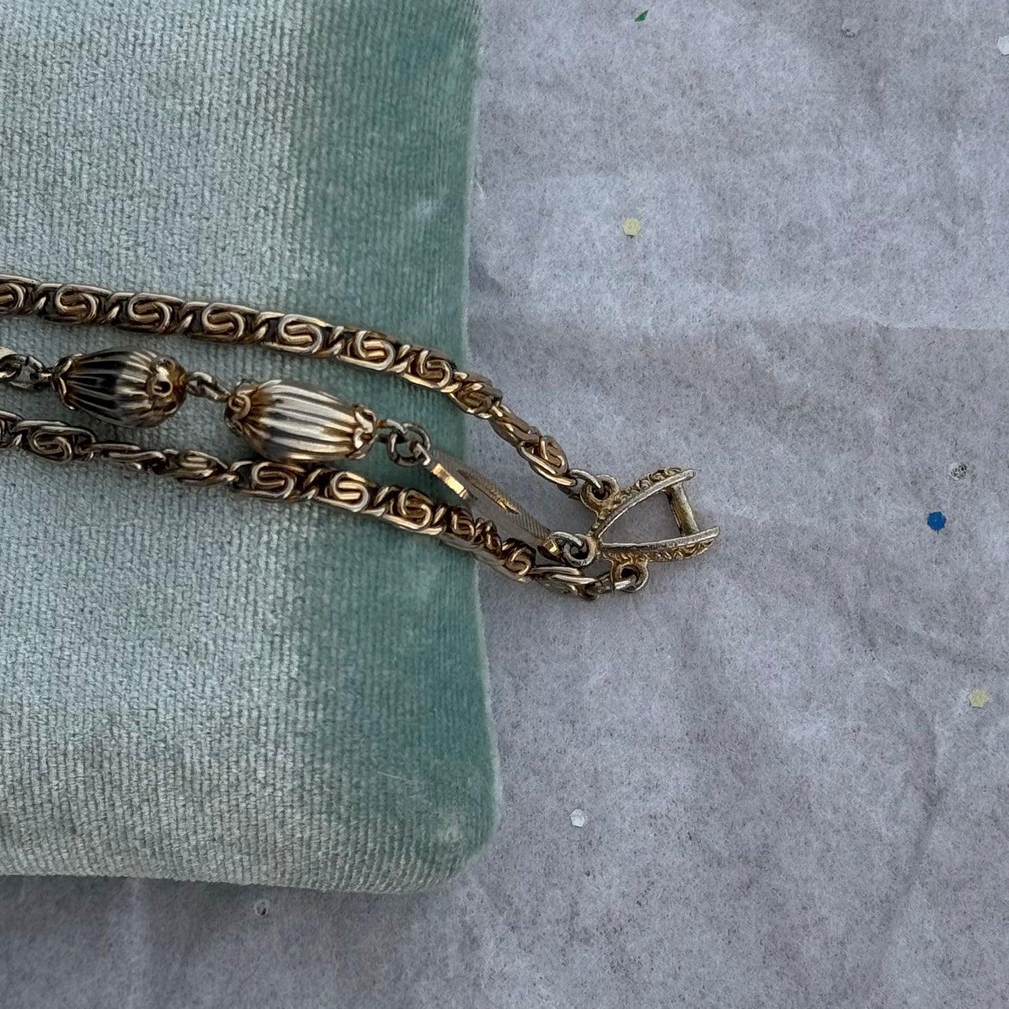 Vintage Layered Chain Gold Tone Bracelet