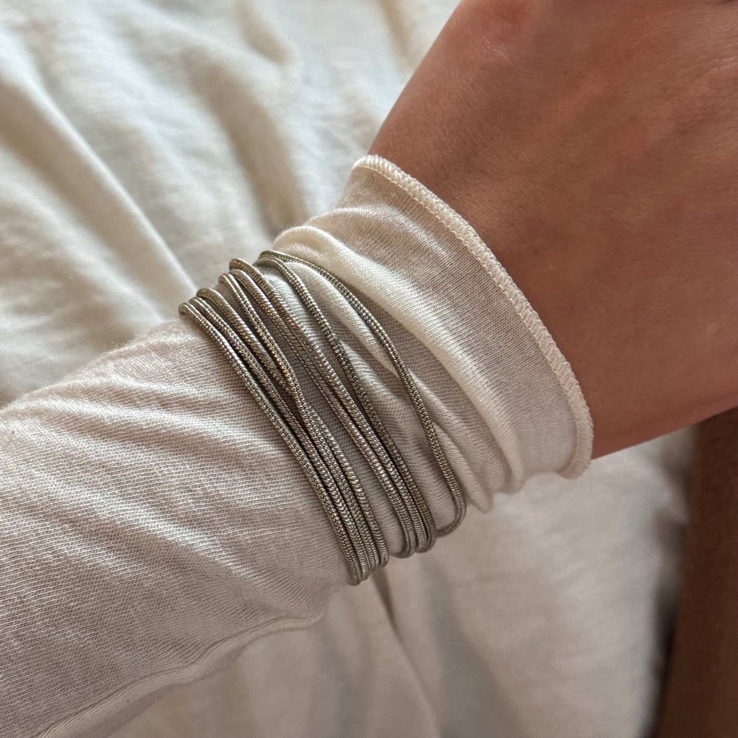 Vintage Layered Silver Bracelet