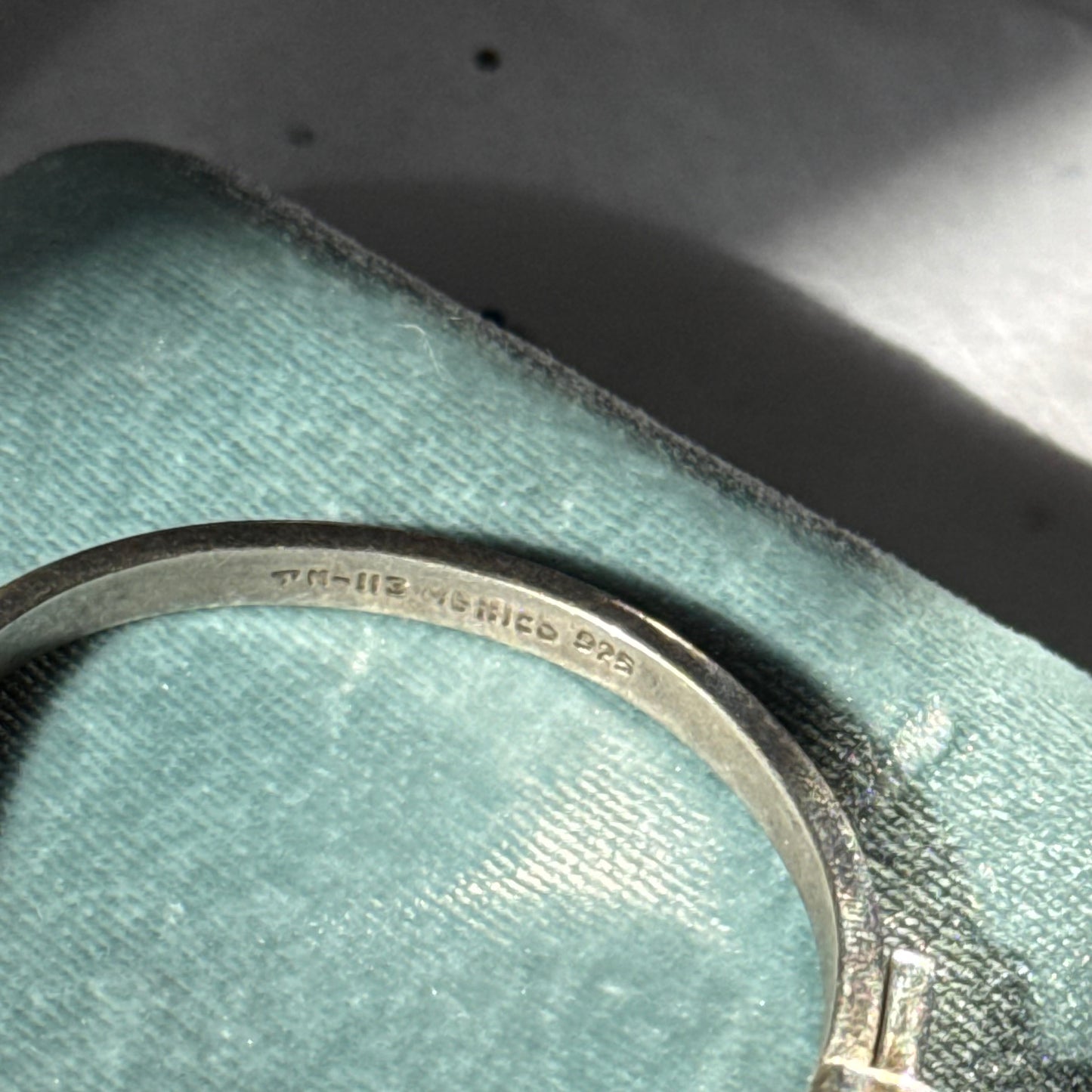 Vintage 925 Sterling Silver Belt Buckle Bangle Bracelet
