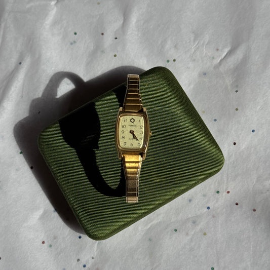 Vintage Gold Timex Stretch Band Watch